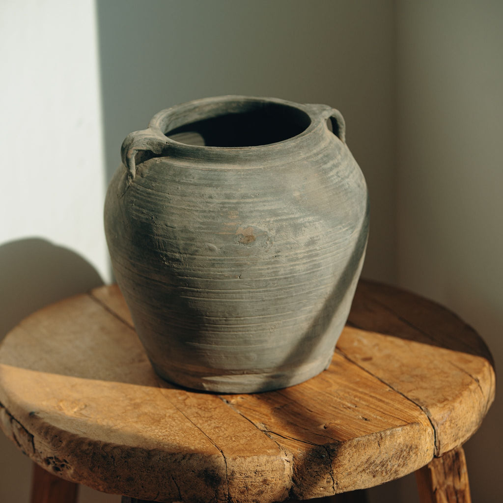 Vintage Chinese Water Pot with Two Ears