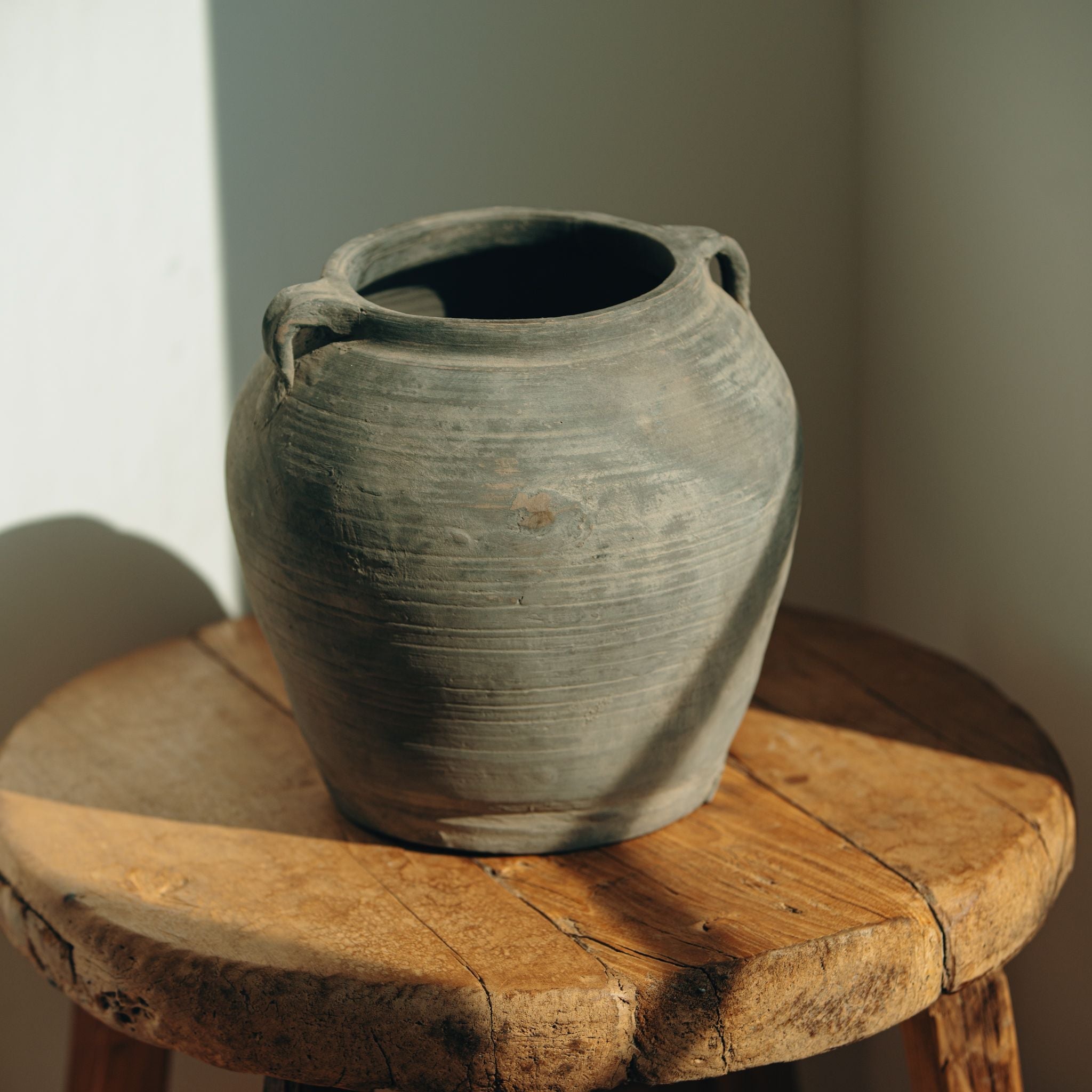 Vintage Chinese Water Pot with Two Ears