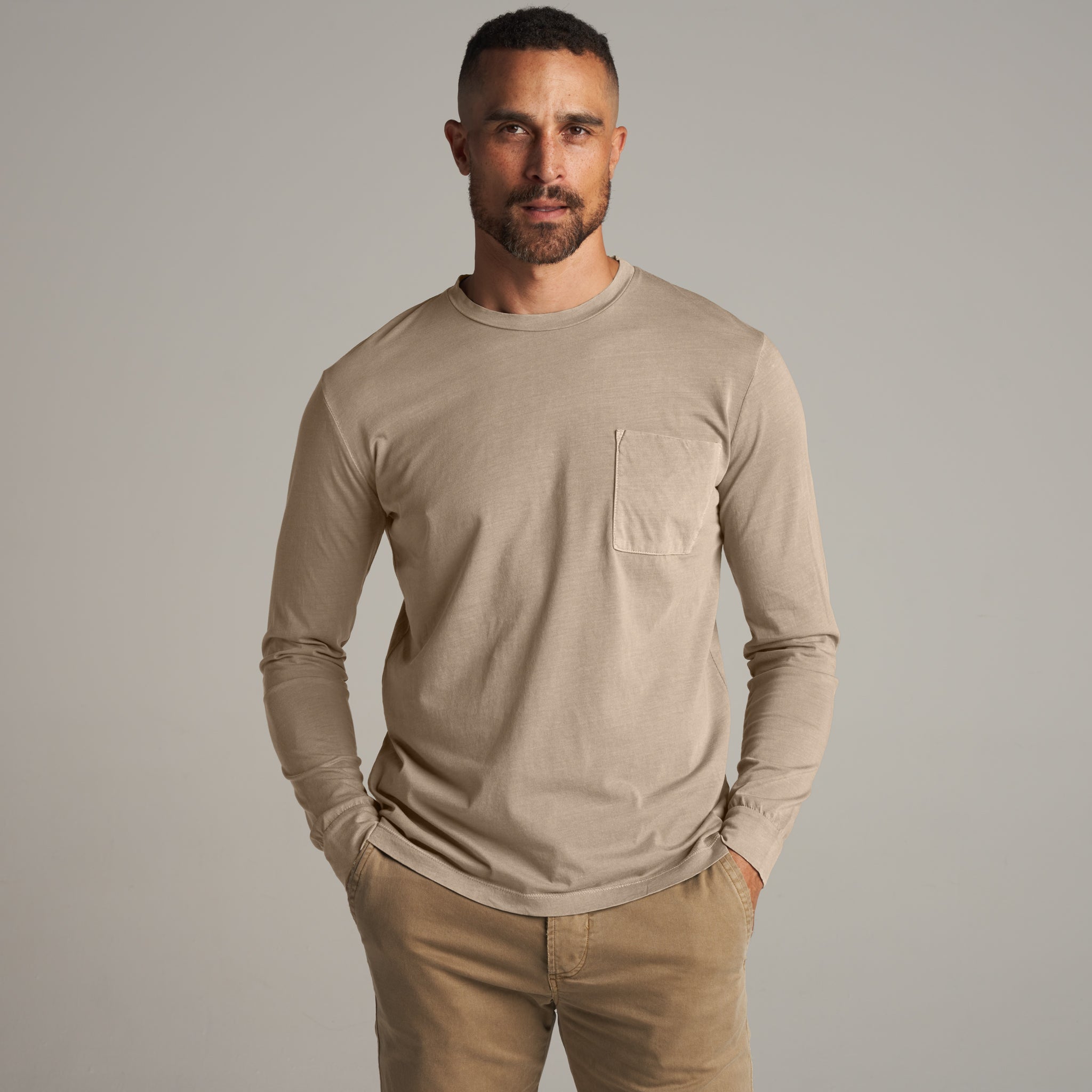 Asher Long Sleeve Pocket Tee
