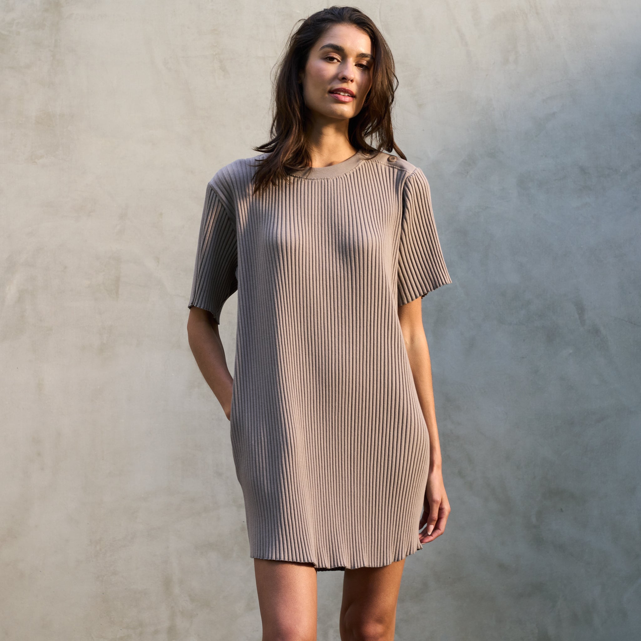 Alison Rib T-Shirt Dress