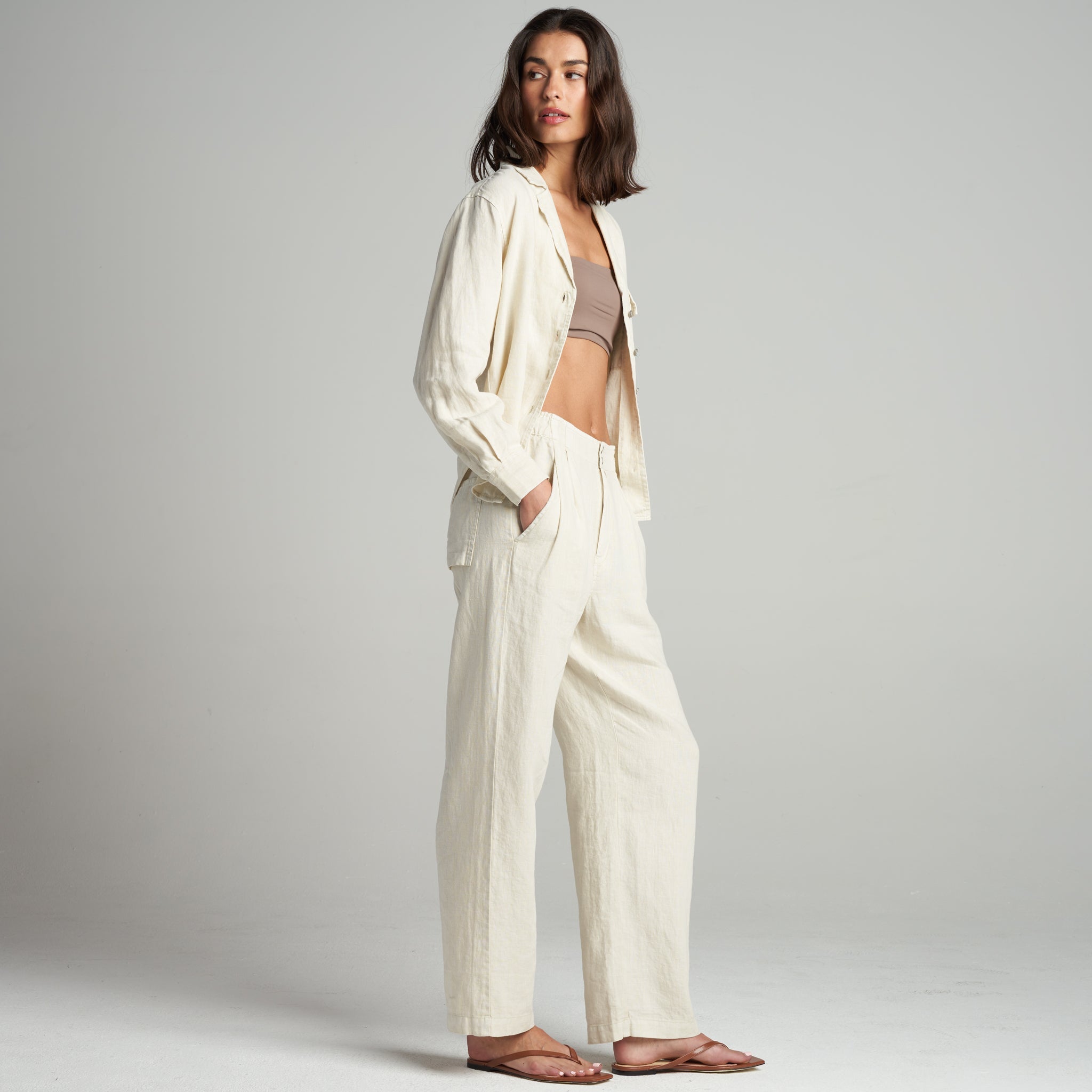 Cameron Wide Leg Linen Pant