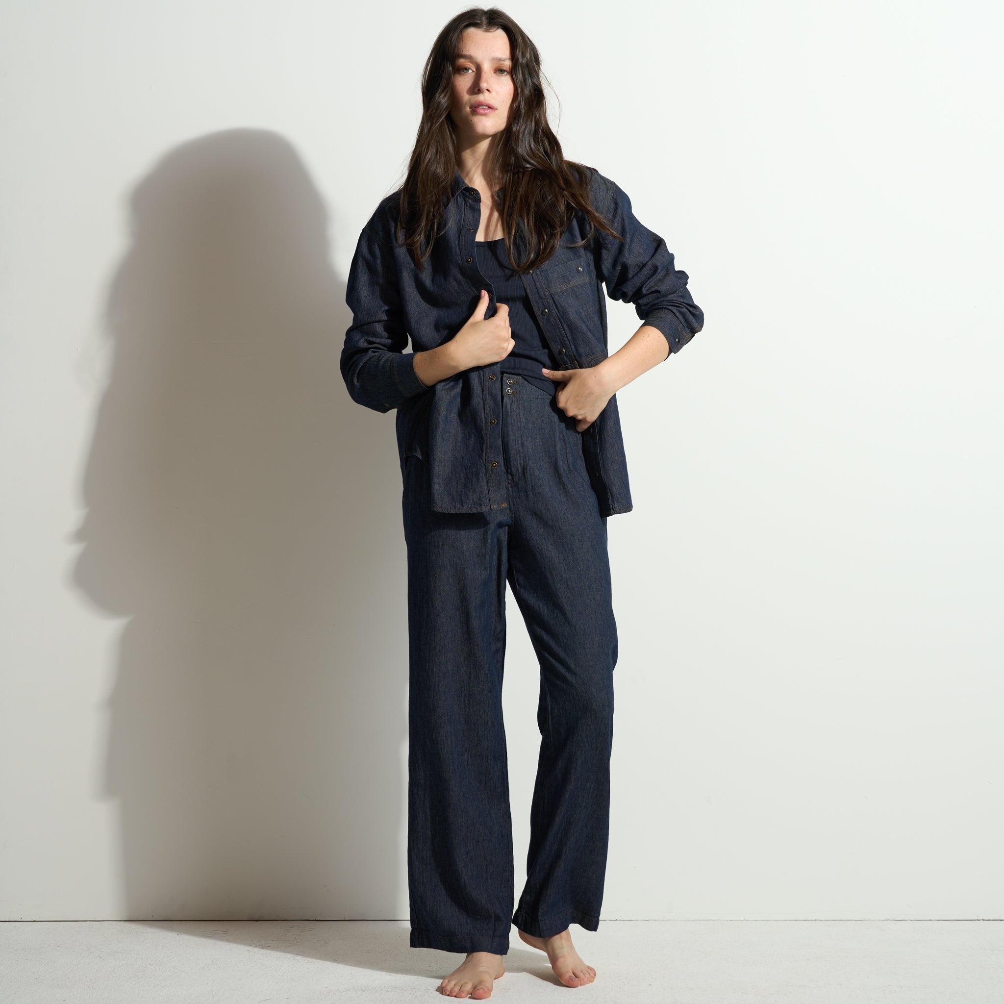 Celeste Oversized Japanese Denim Shirt