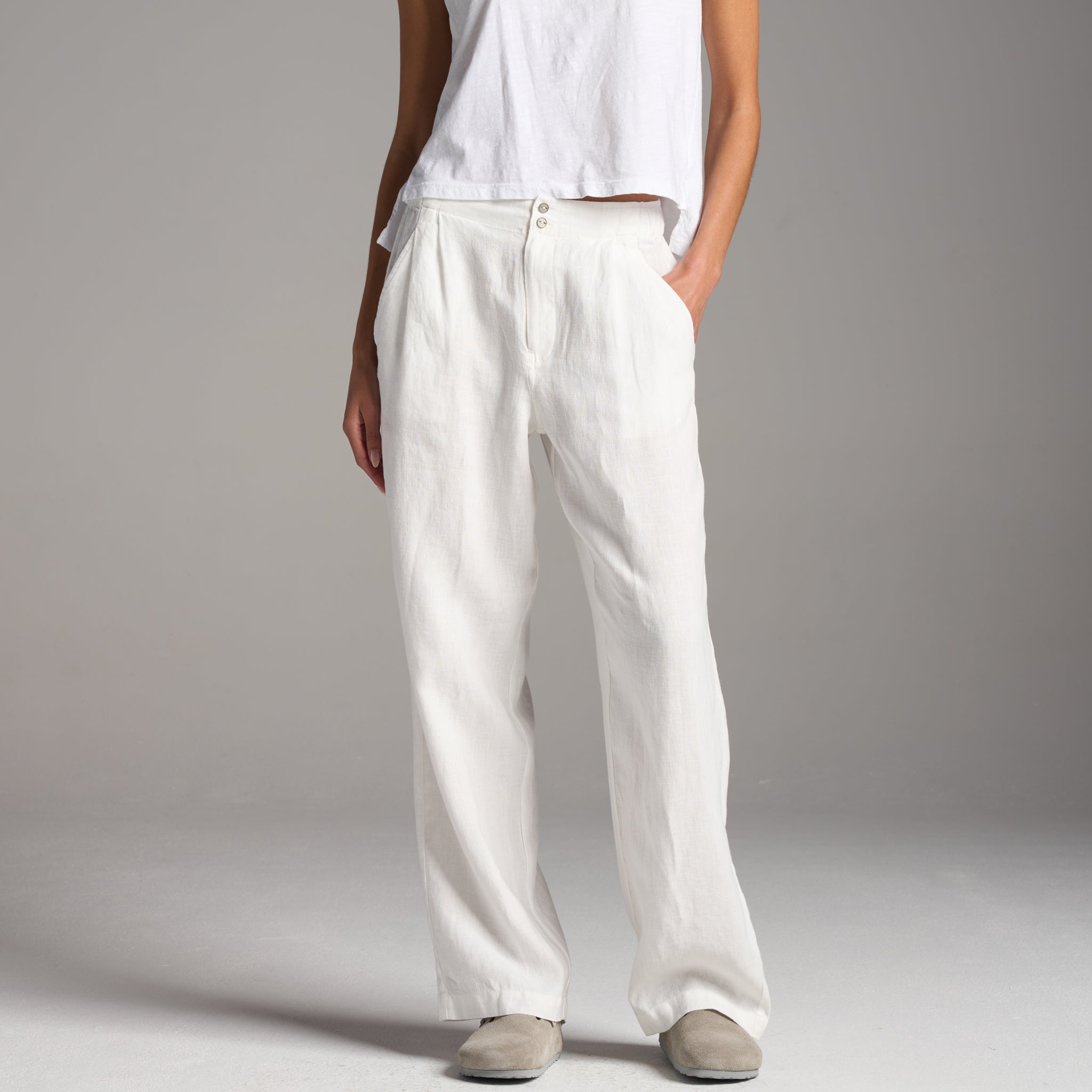 Cameron Wide Leg Linen Pant