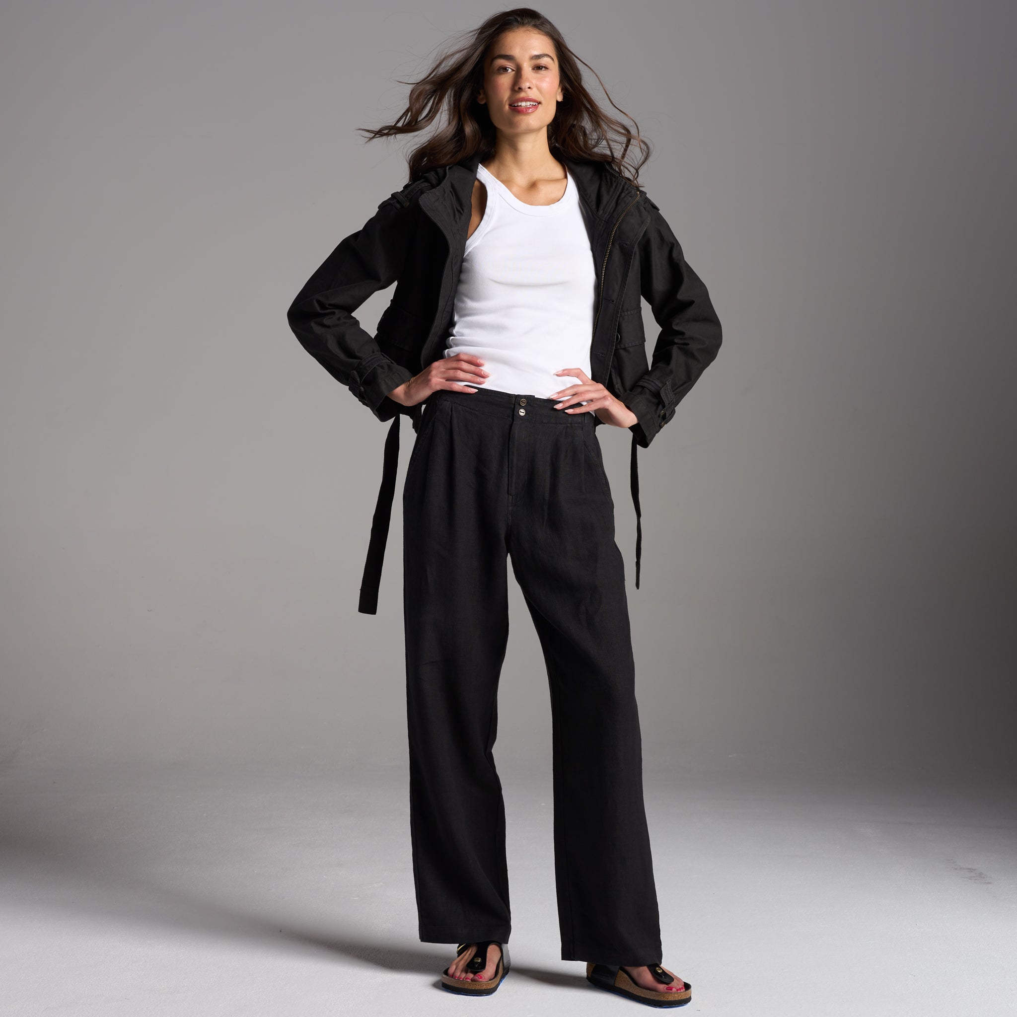 Cameron Wide Leg Linen Pant