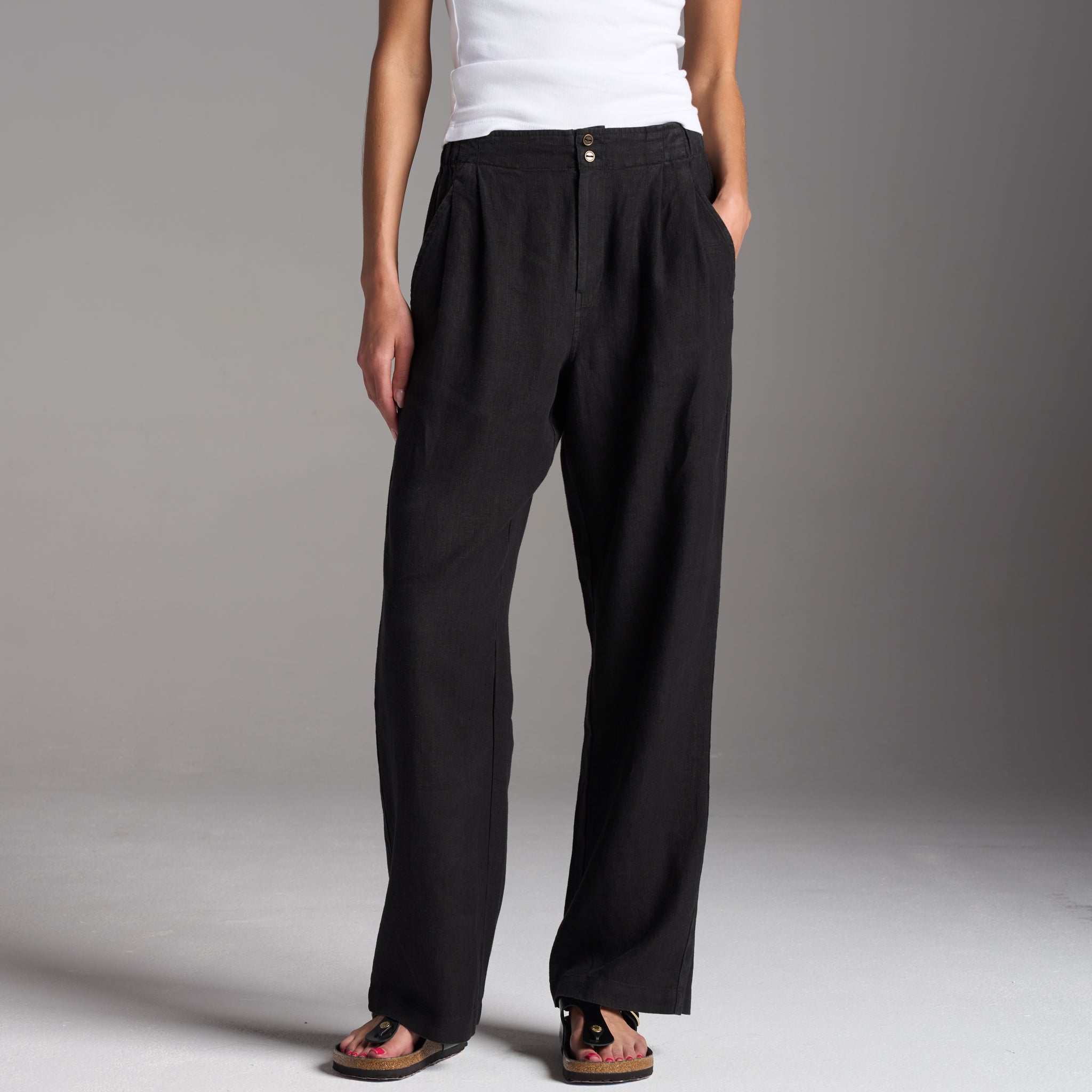 Cameron Wide Leg Linen Pant