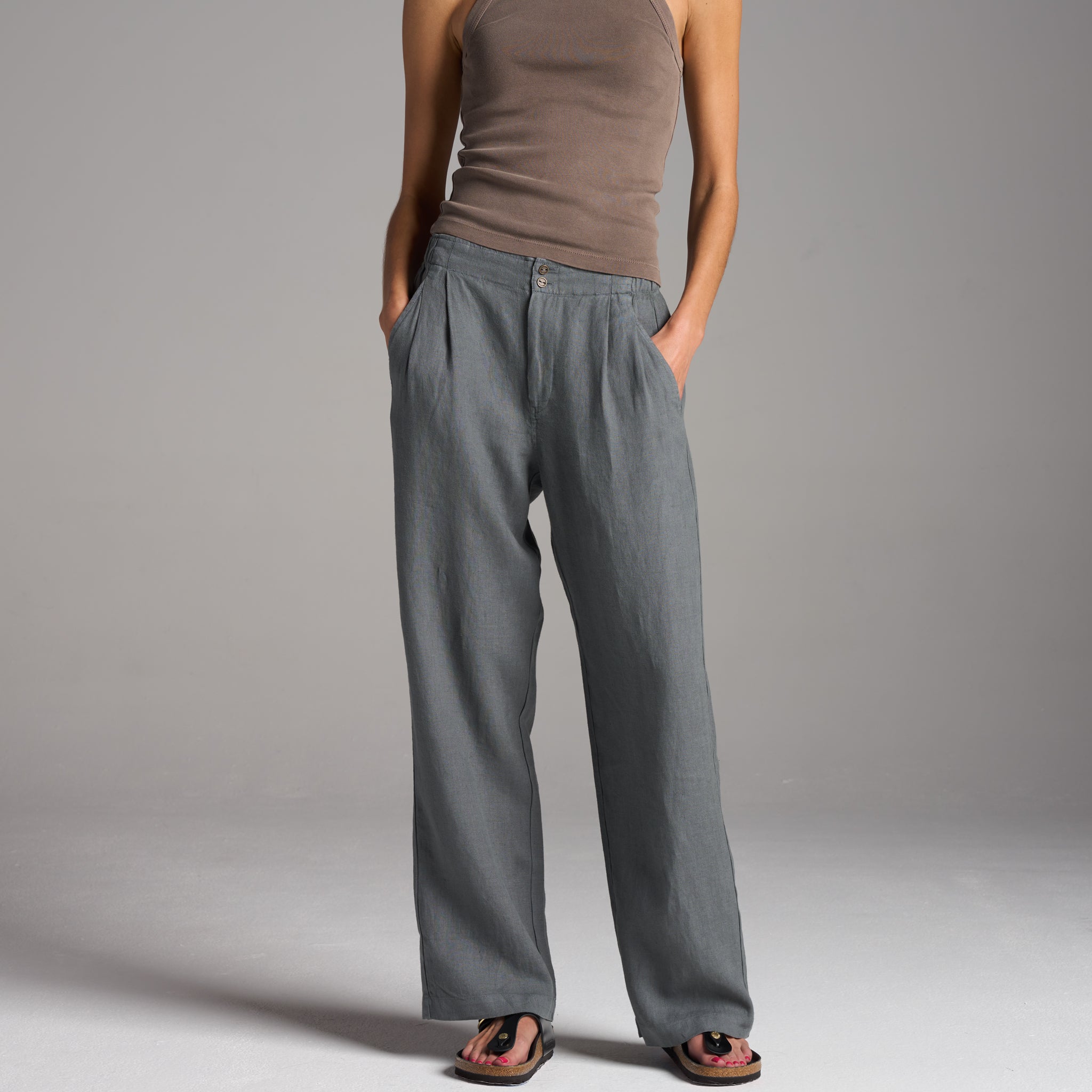 Cameron Wide Leg Linen Pant