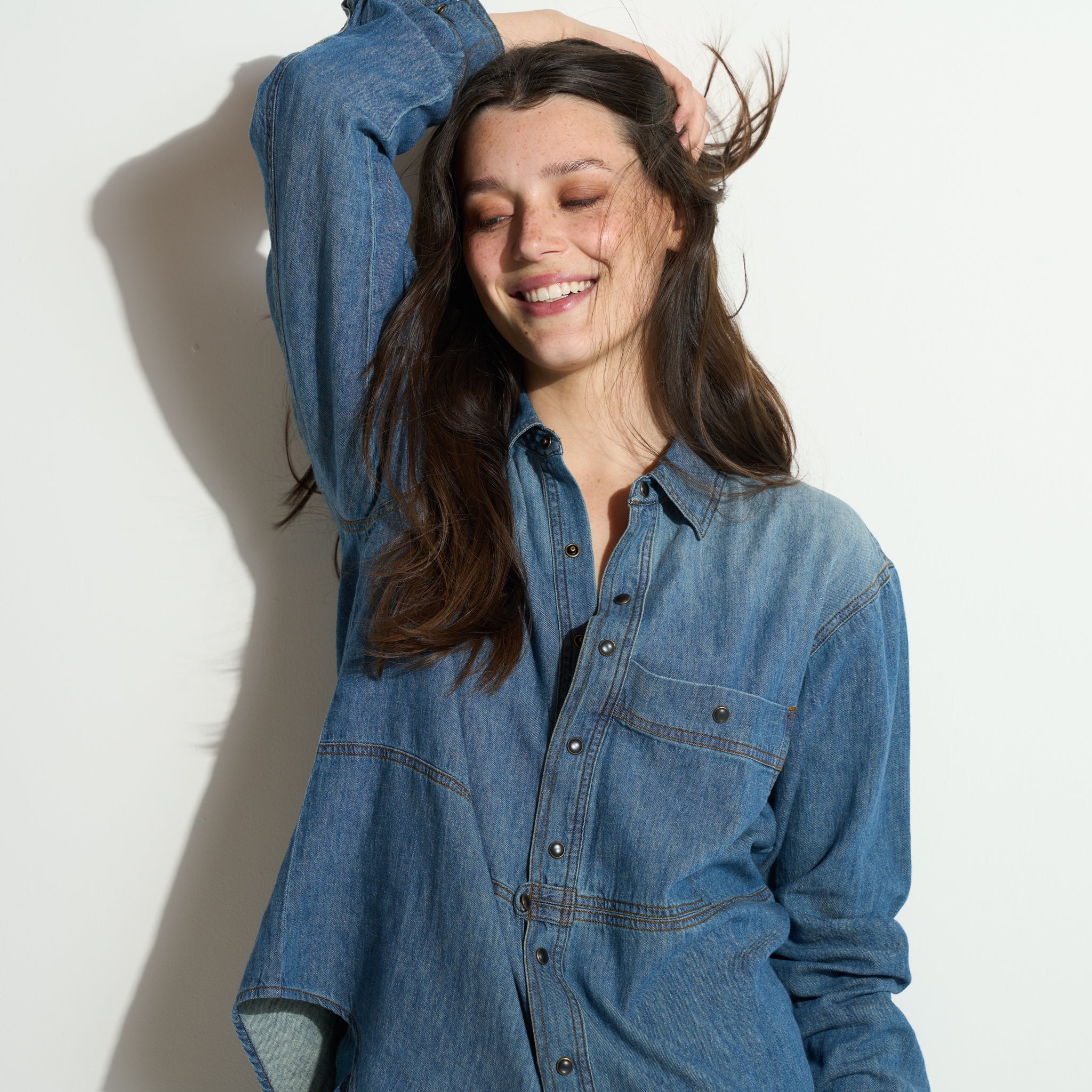 Celeste Oversized Japanese Denim Shirt