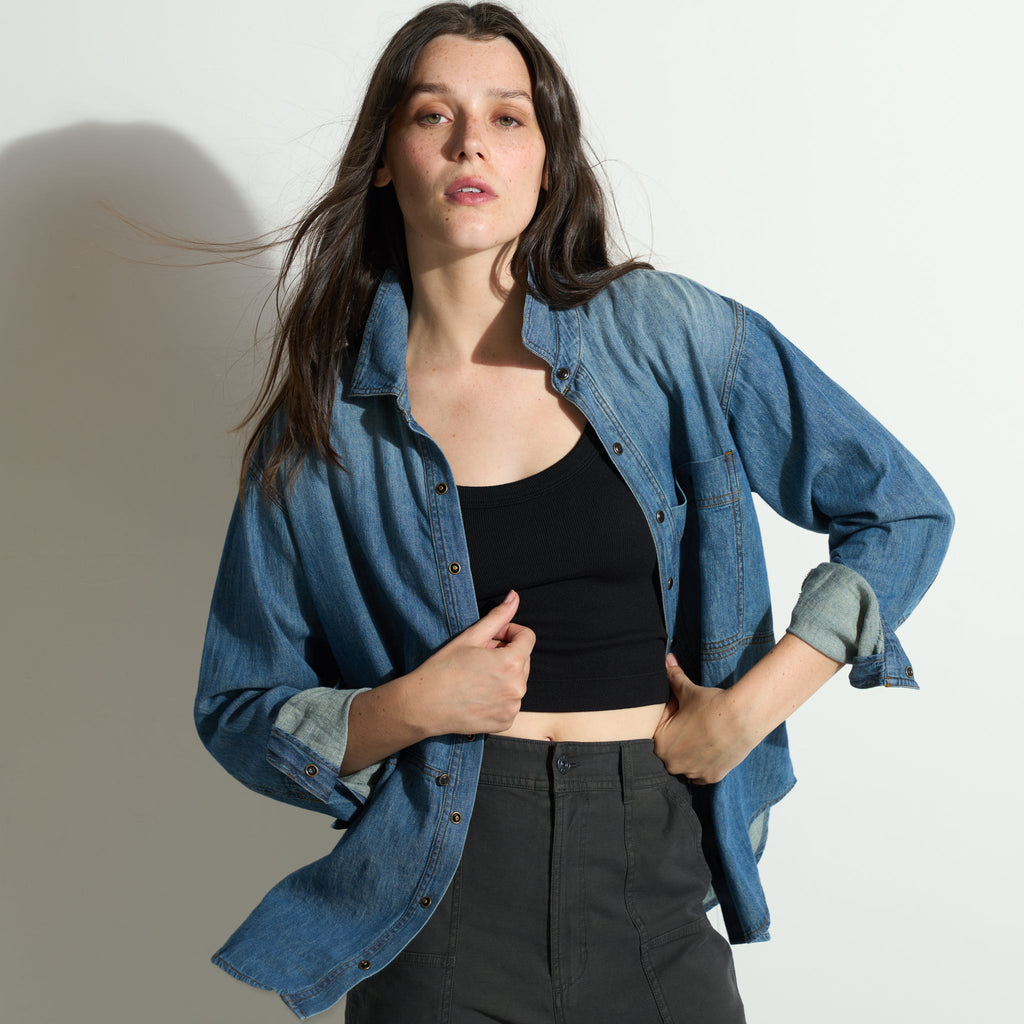 Celeste Oversized Japanese Denim Shirt