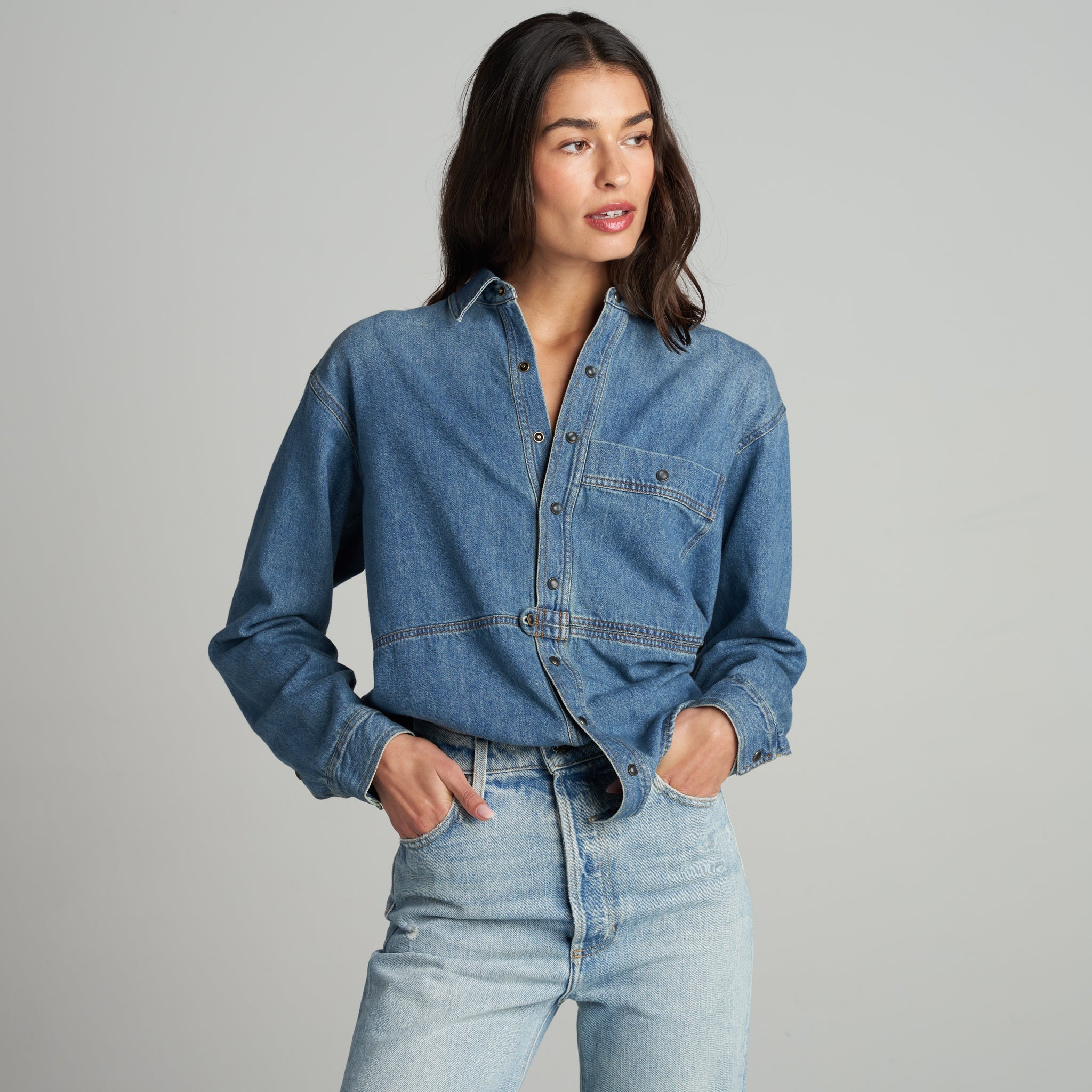 Celeste Oversized Denim Shirt Jacket