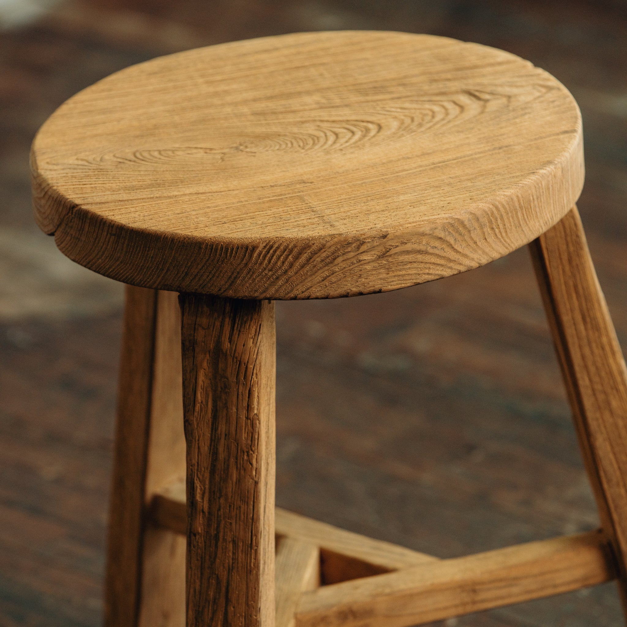 Small Round Vintage Stool