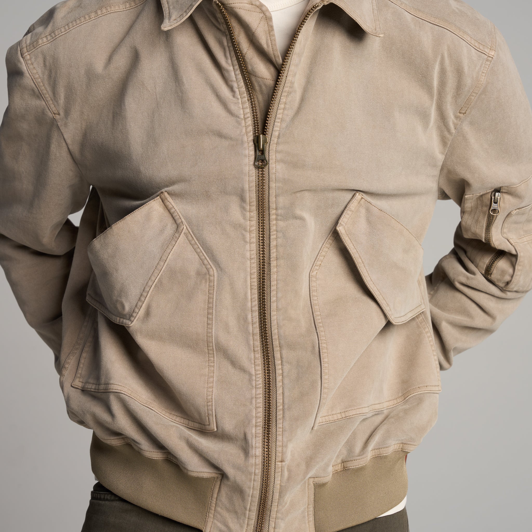 Dillon Mid-Century Twill Bomber Jacket