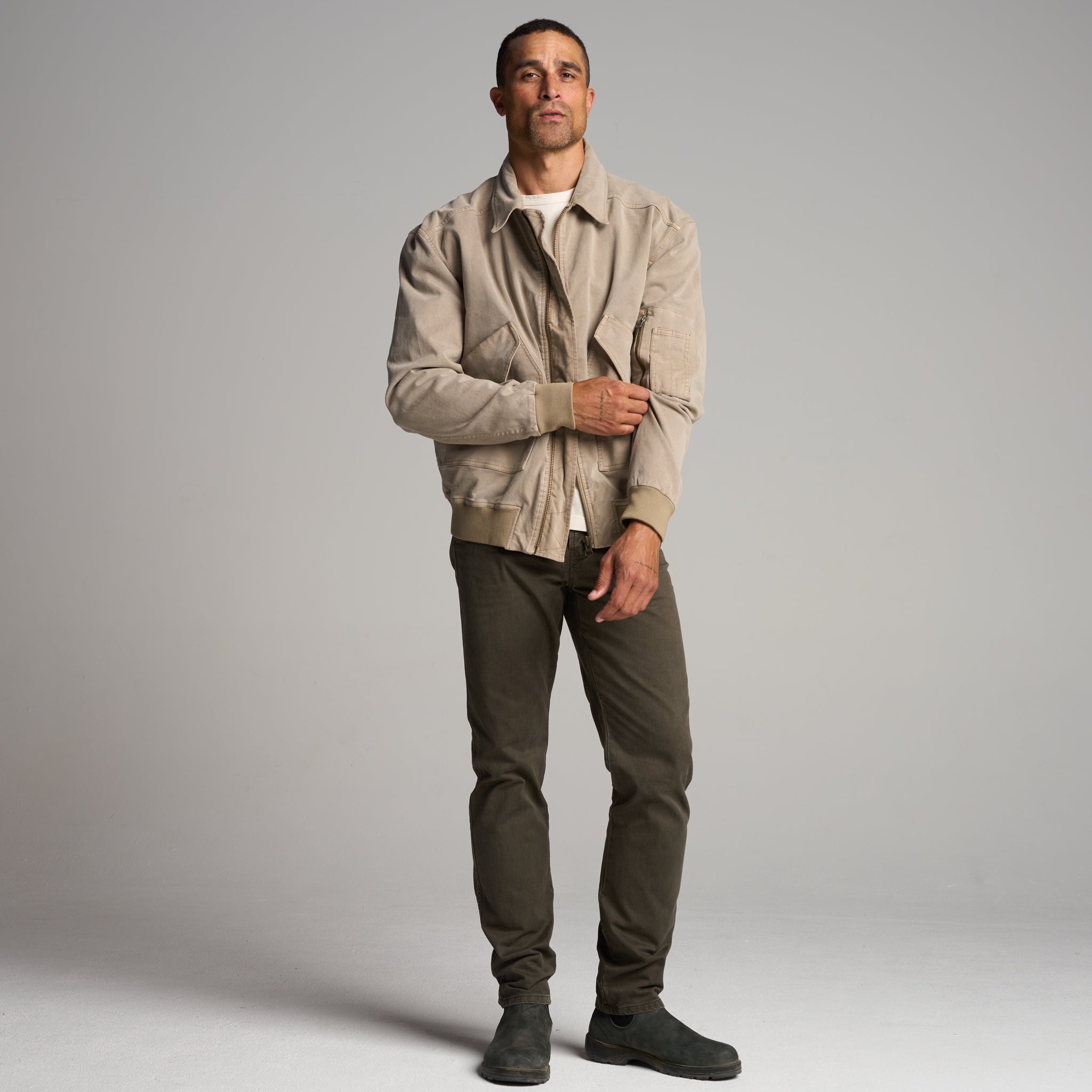 Dillon Mid-Century Twill Bomber Jacket