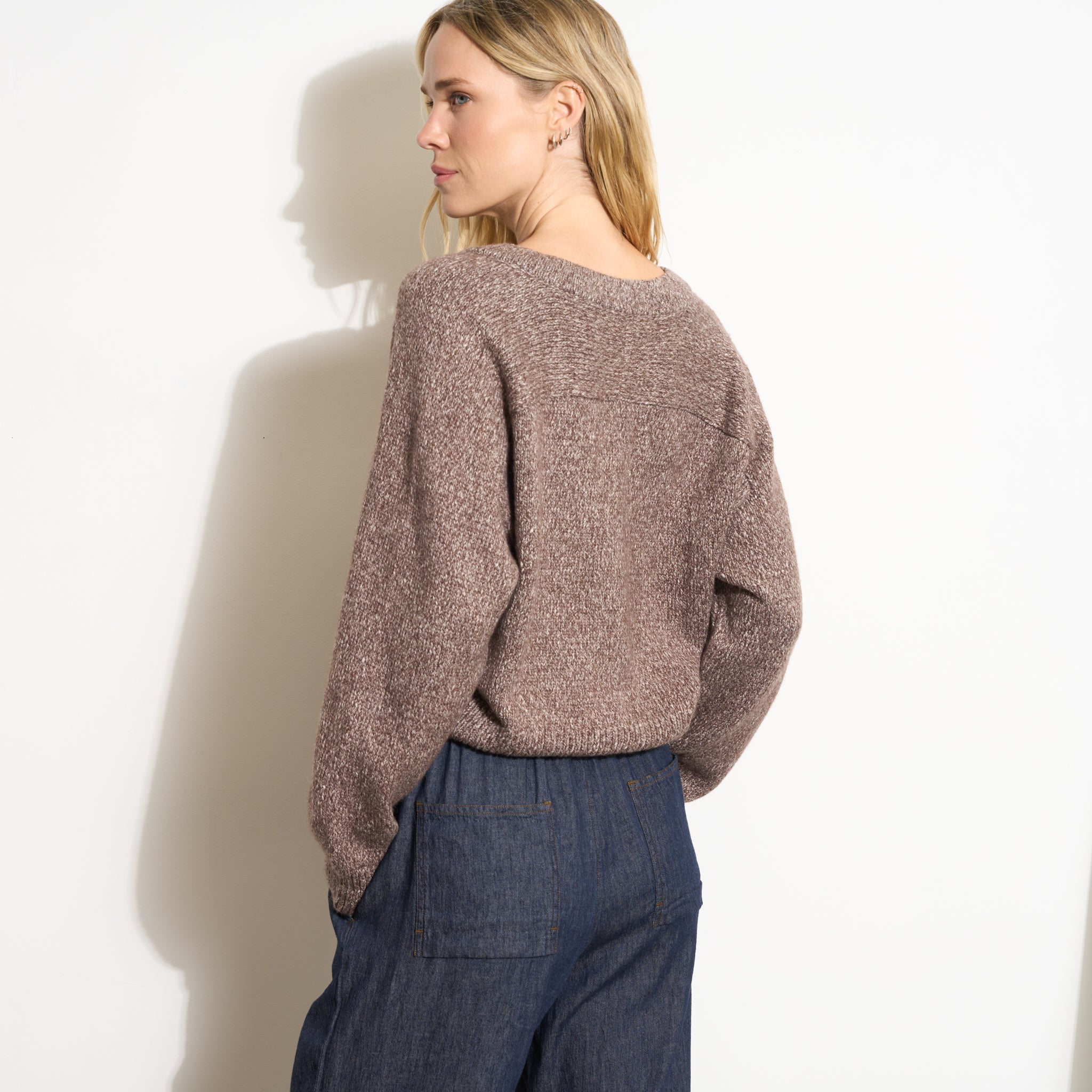 Eden Deep V Neck Sweater