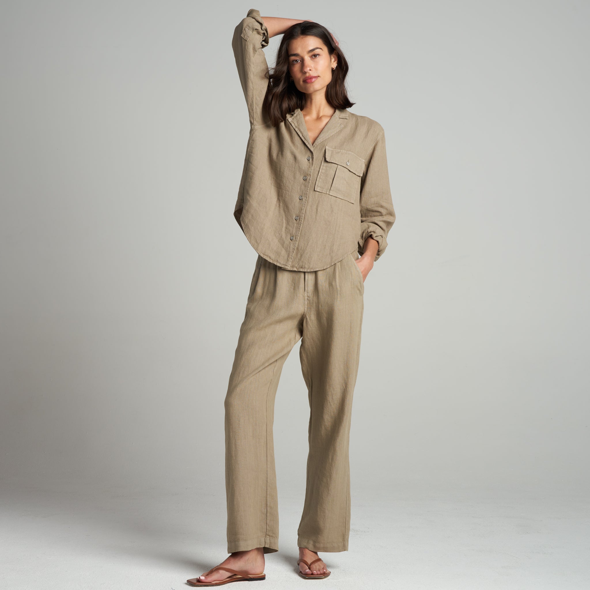 Edith Long Sleeve Linen Shirt