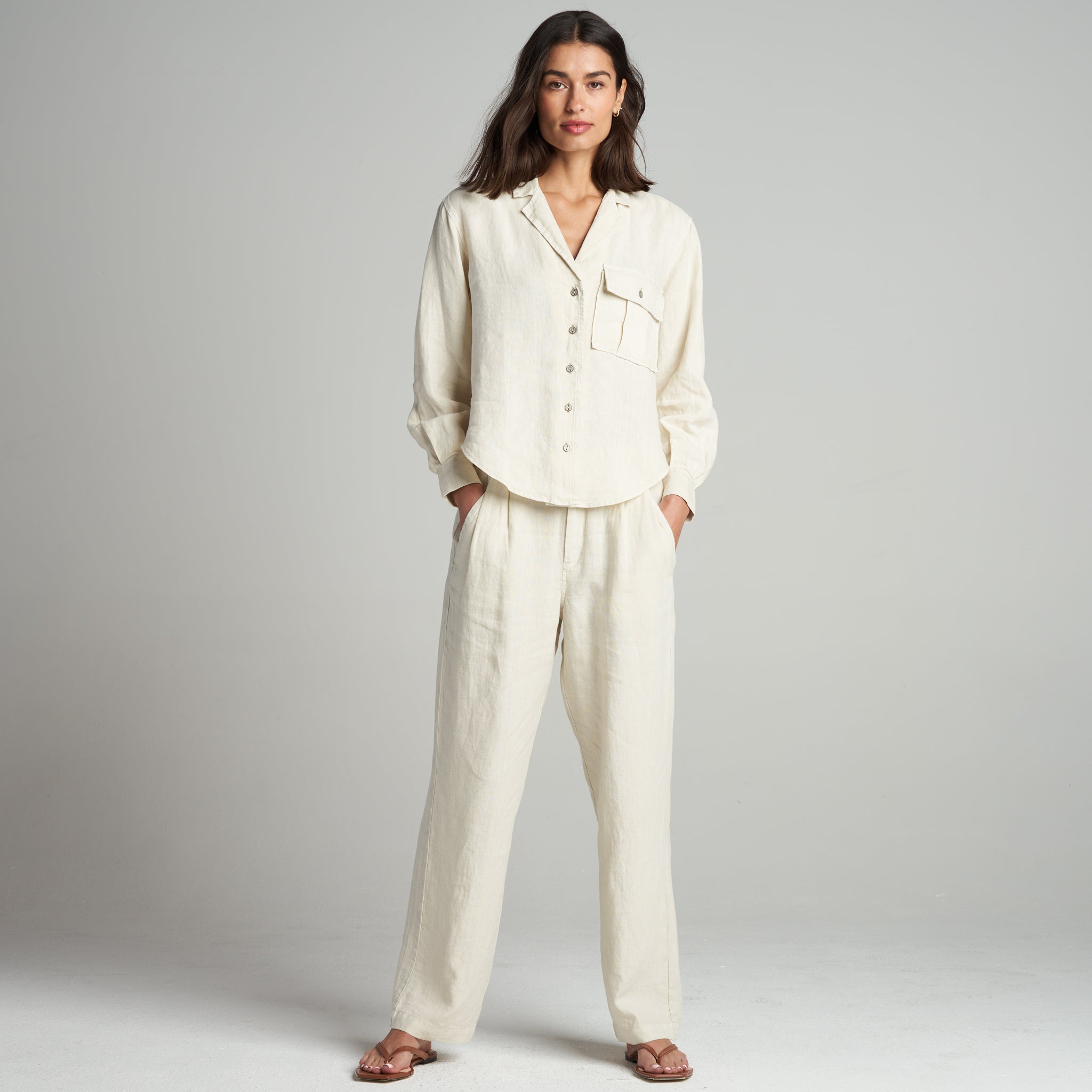 Cameron Wide Leg Linen Pant