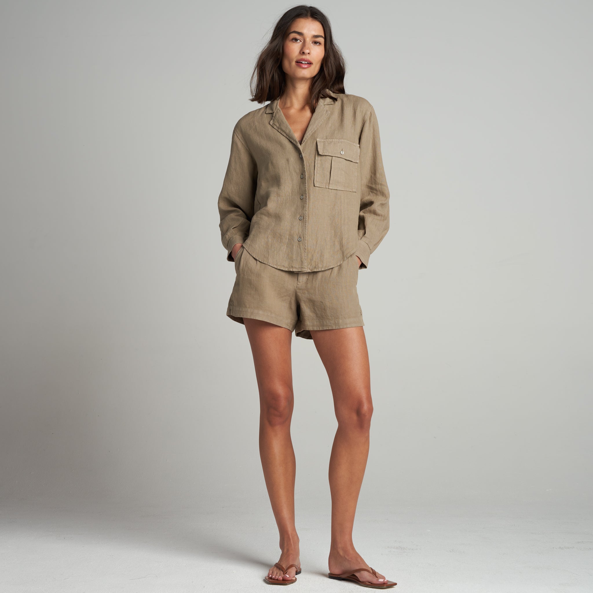 Edith Long Sleeve Linen Shirt