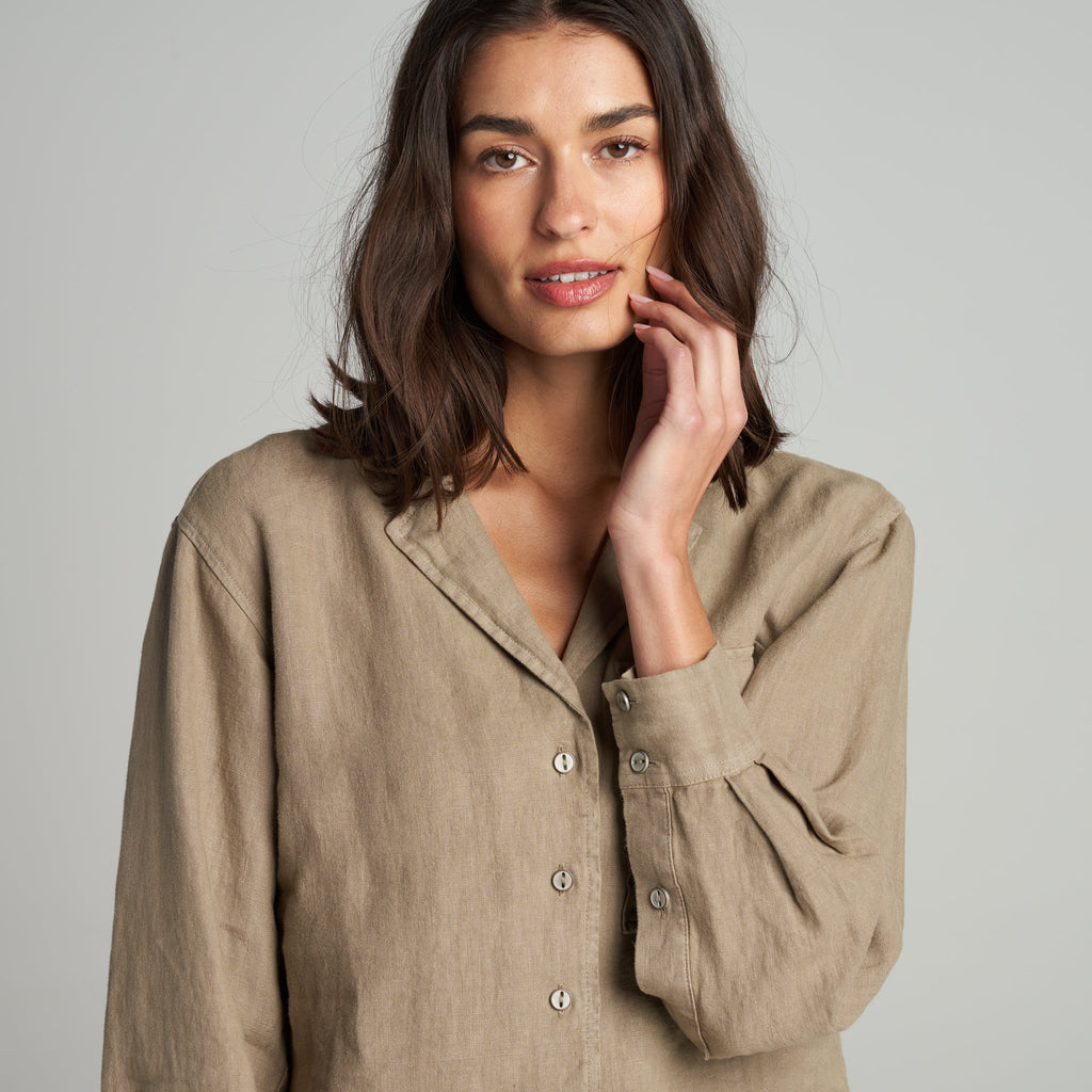 Edith Long Sleeve Linen Shirt