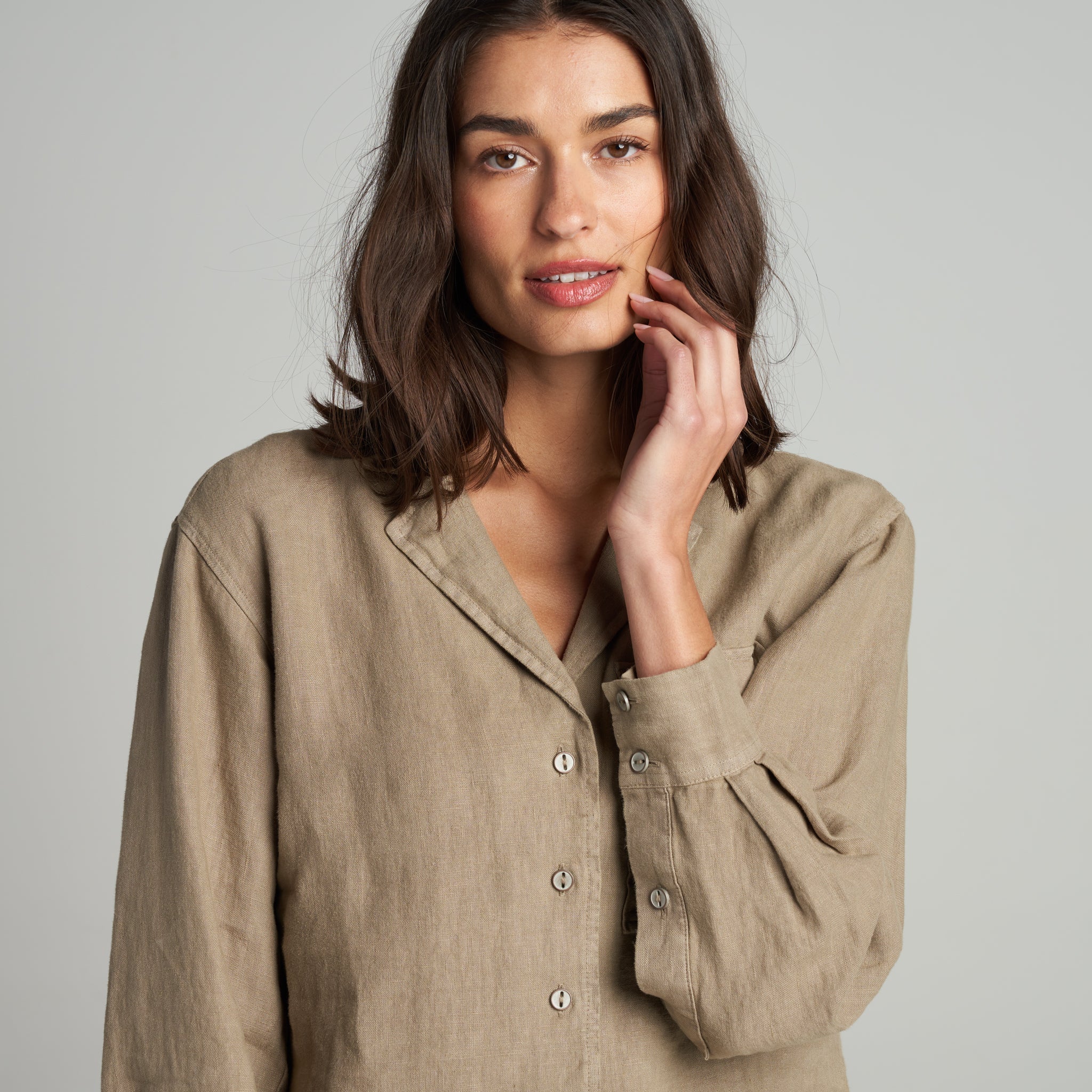 Edith Long Sleeve Linen Shirt