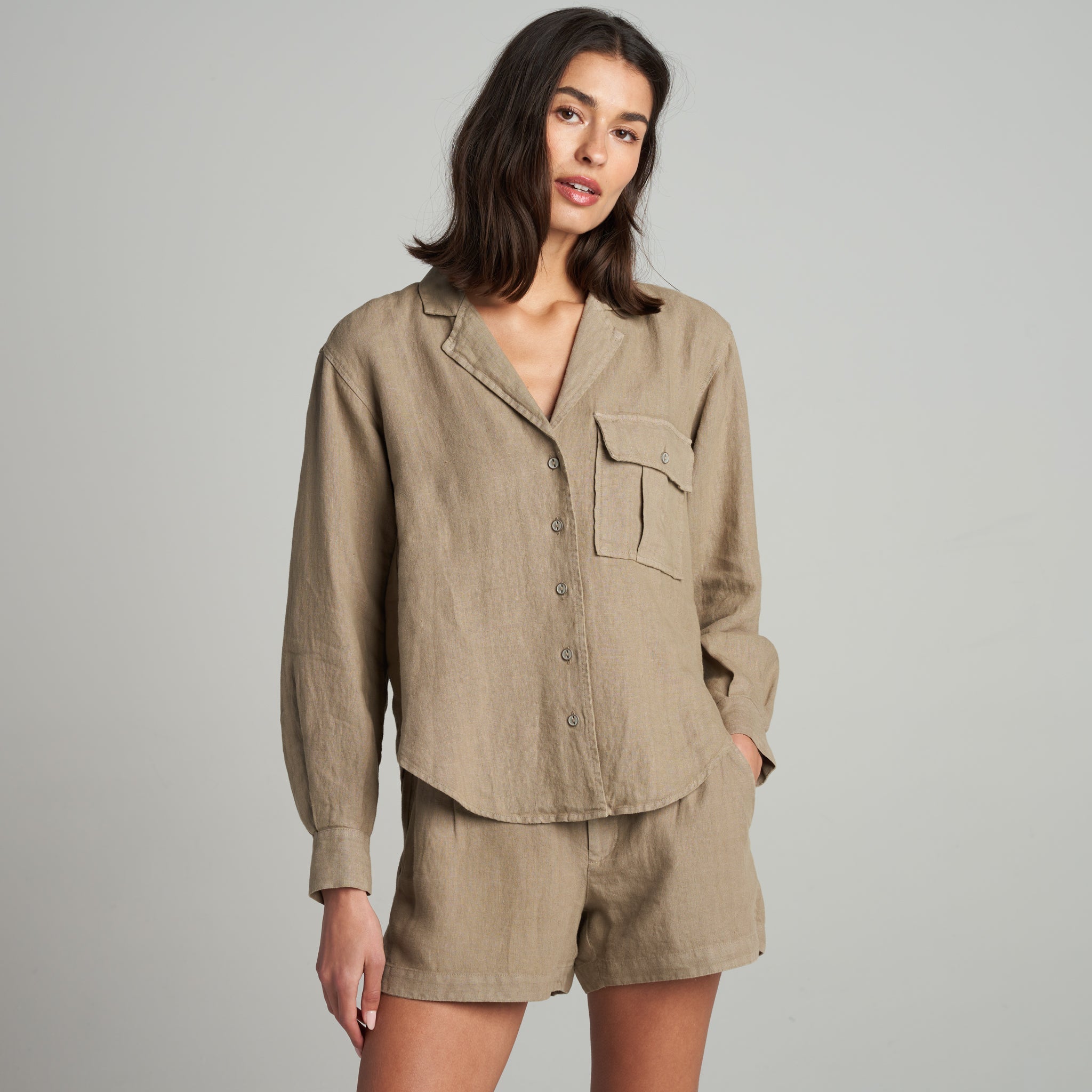 Edith Long Sleeve Linen Shirt