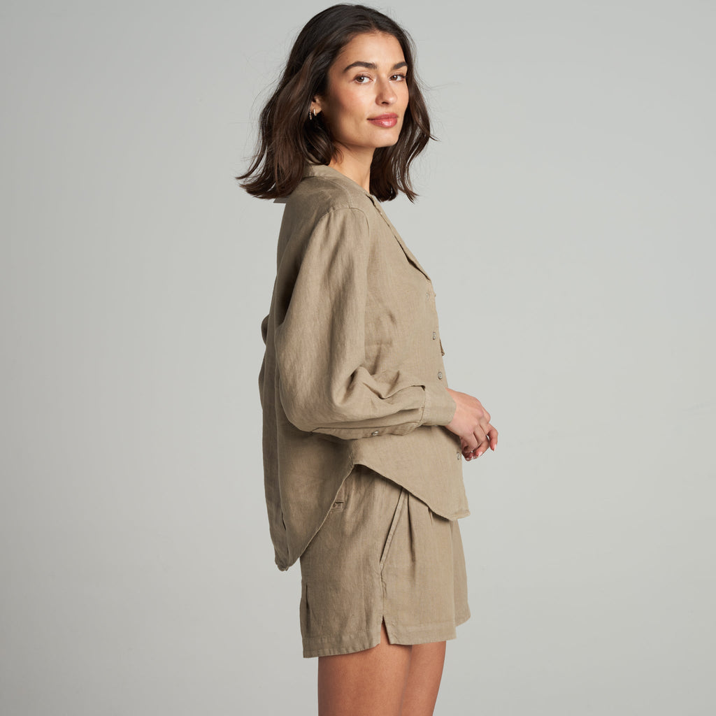 Edith Long Sleeve Linen Shirt