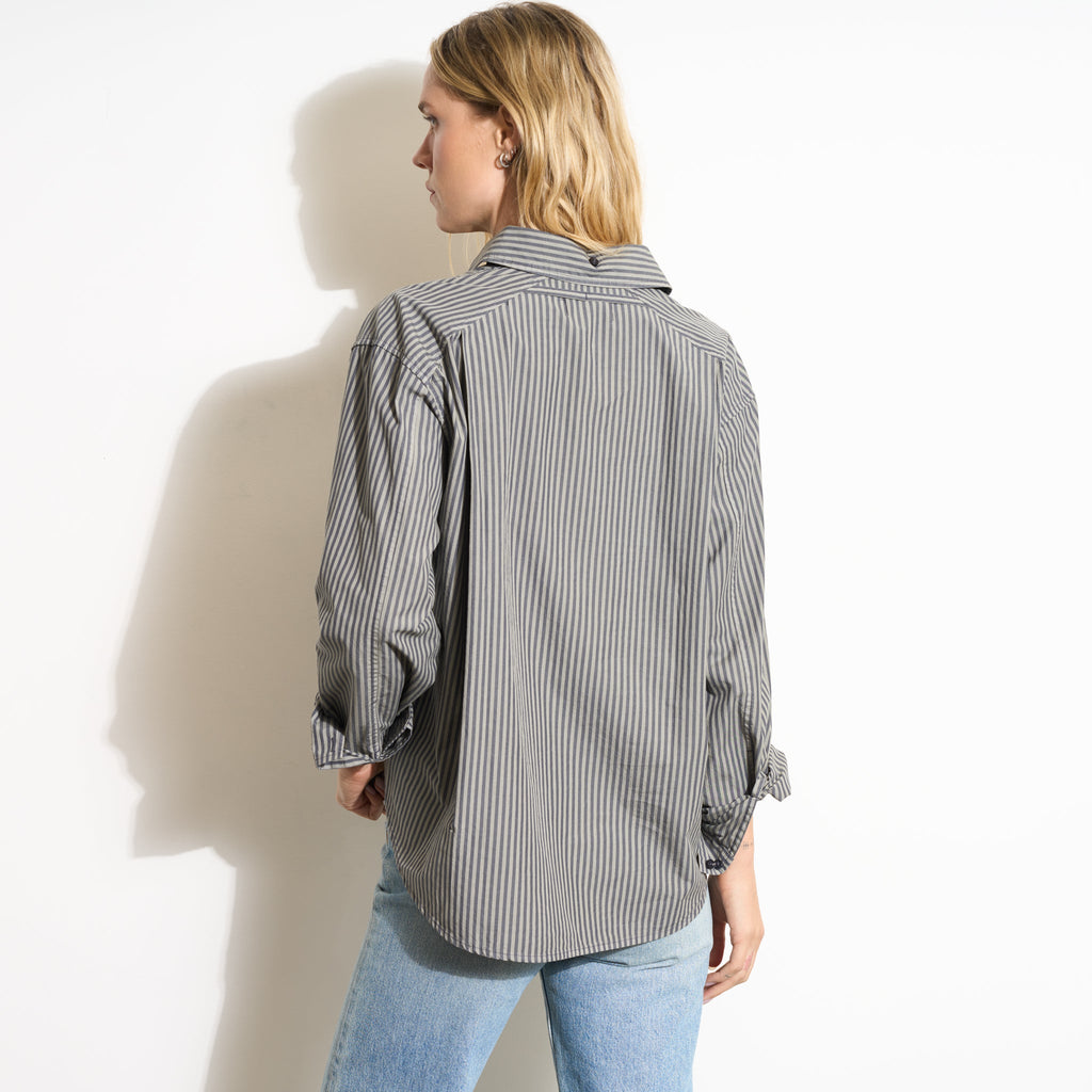 Elliott Oversized Stripe Poplin Shirt