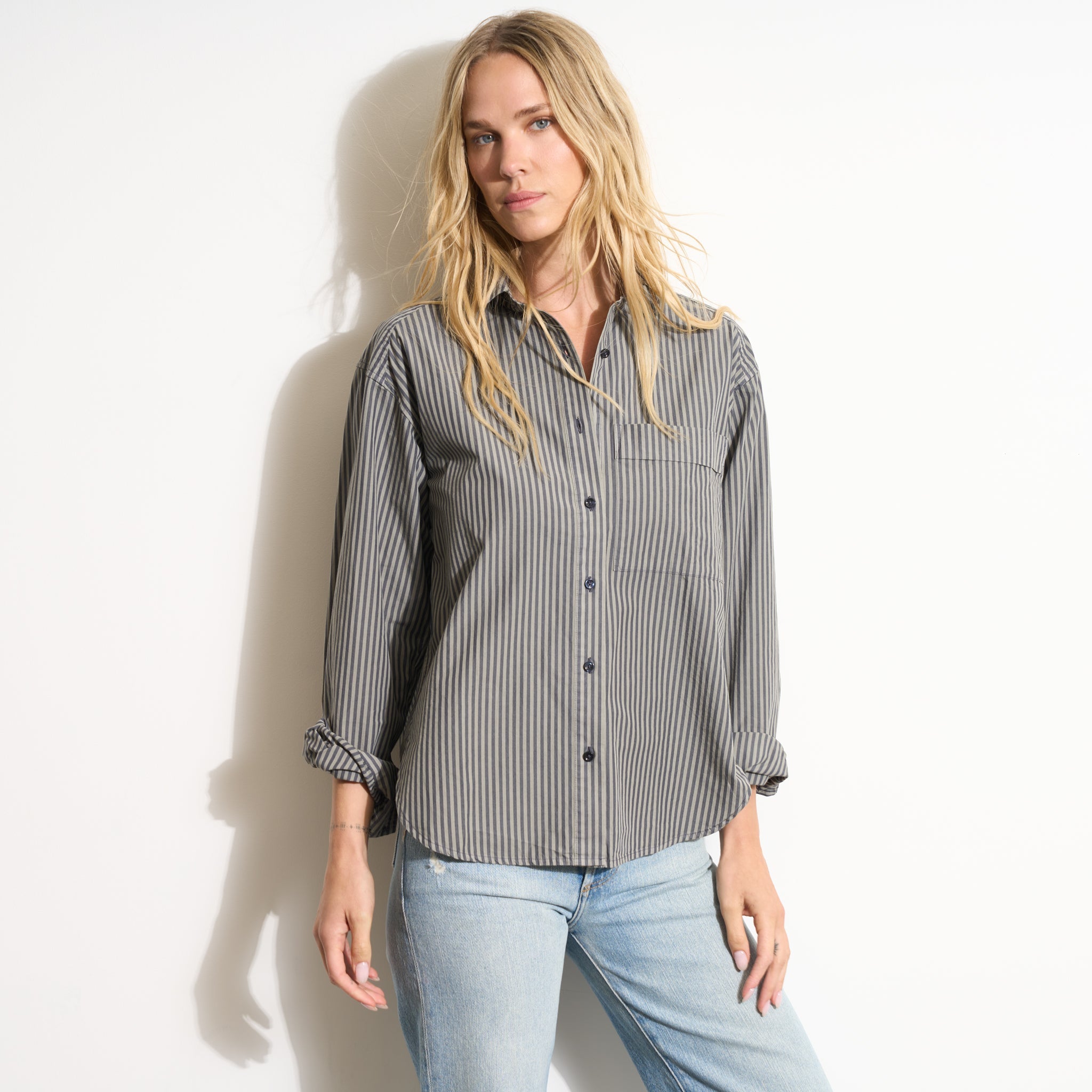 Elliott Oversized Stripe Poplin Shirt