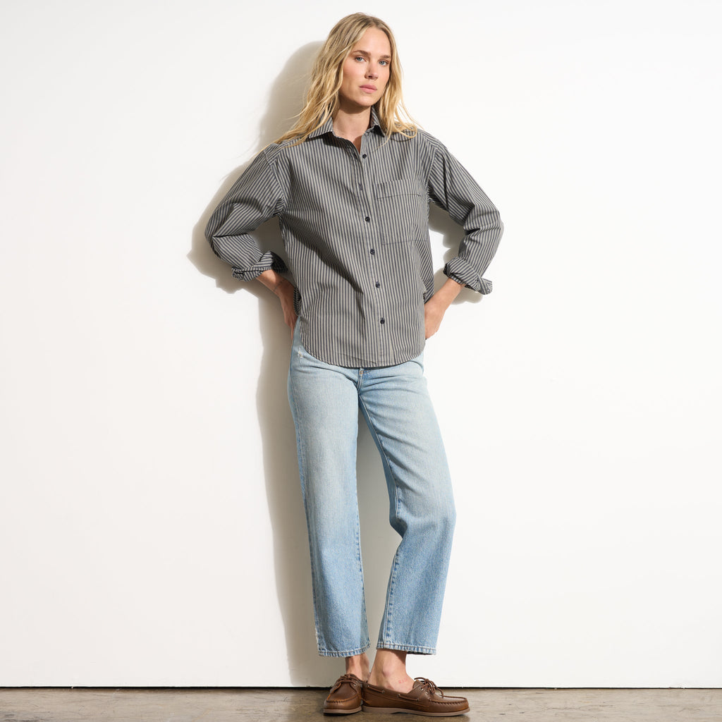Elliott Oversized Stripe Poplin Shirt