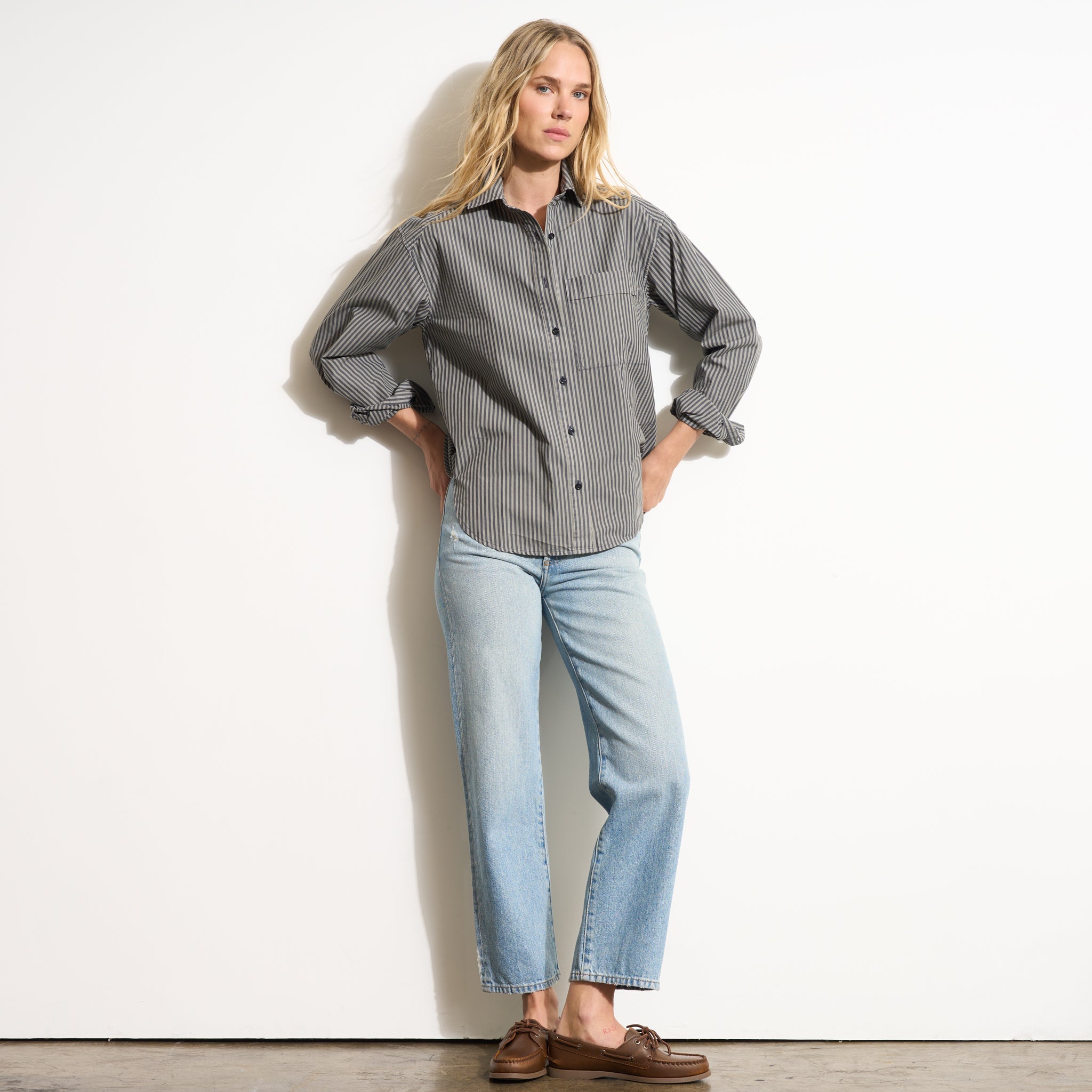 Elliott Oversized Stripe Poplin Shirt