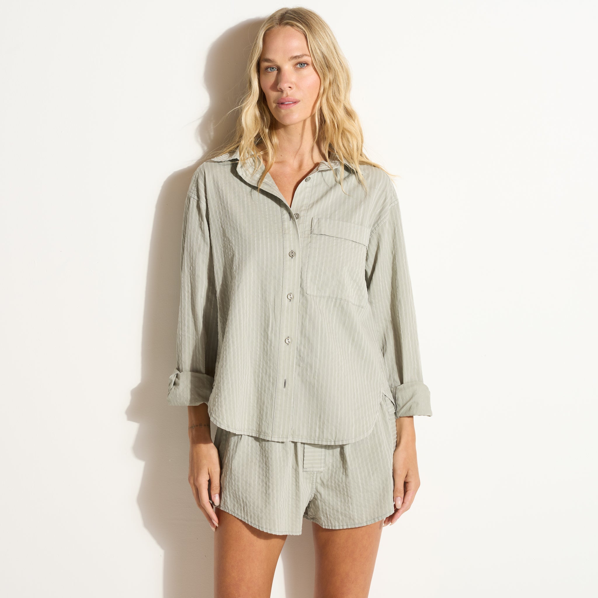 Elliot Oversized Slub Stripe Shirt