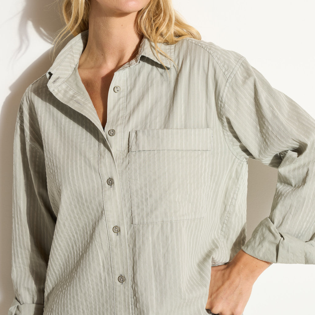 Elliot Oversized Slub Stripe Shirt