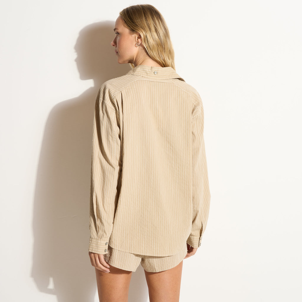 Elliot Oversized Slub Stripe Shirt