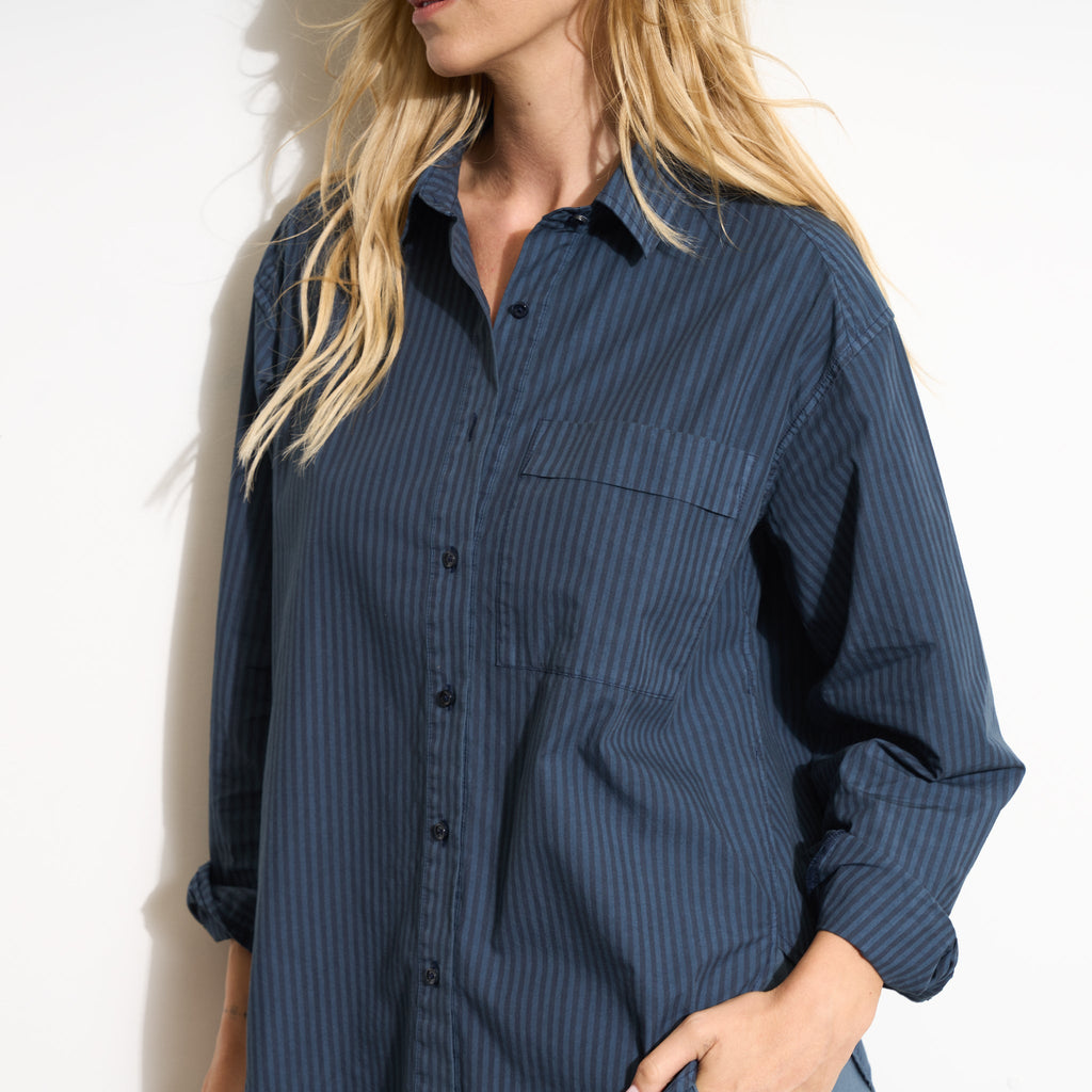 Elliott Oversized Stripe Poplin Shirt