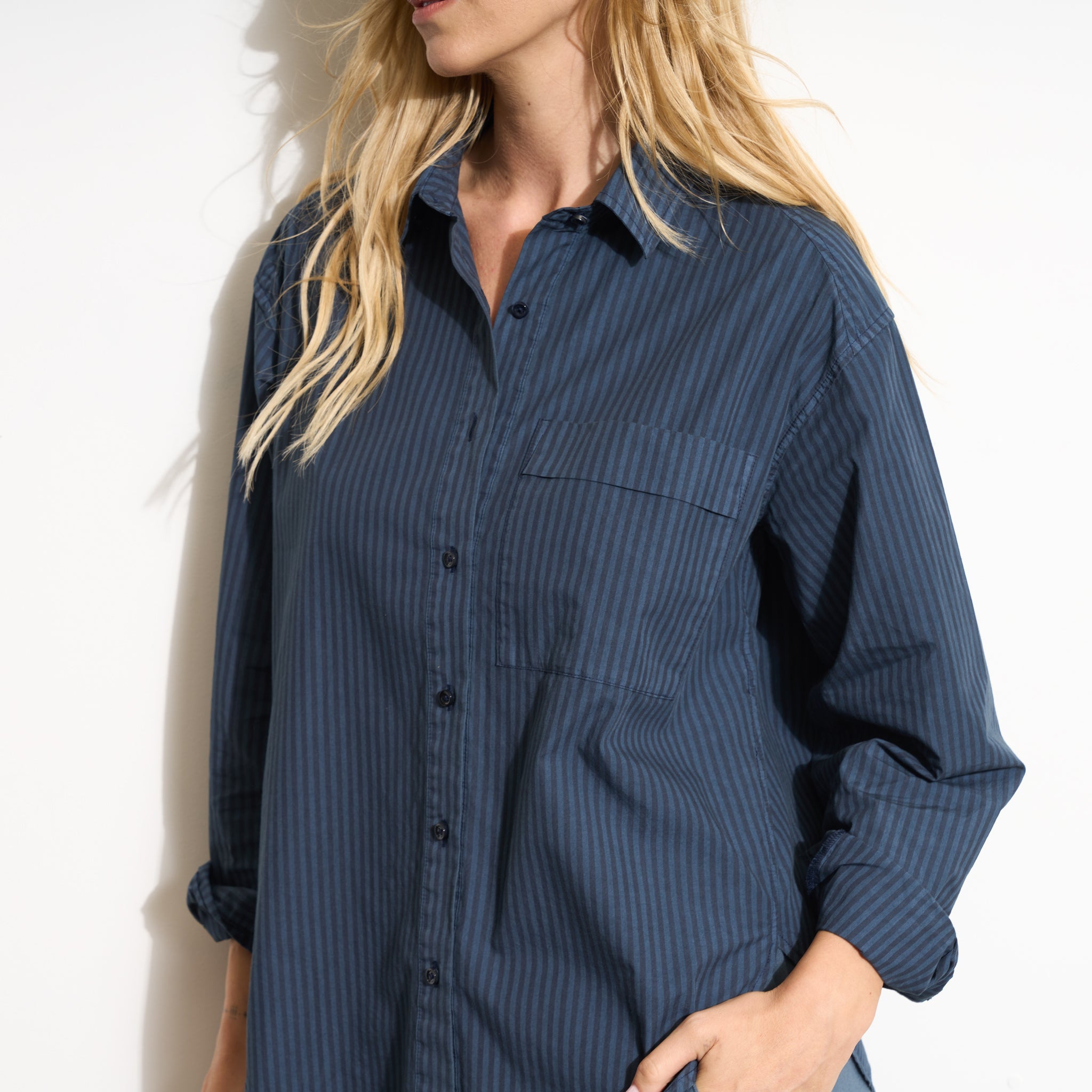 Elliott Oversized Stripe Poplin Shirt