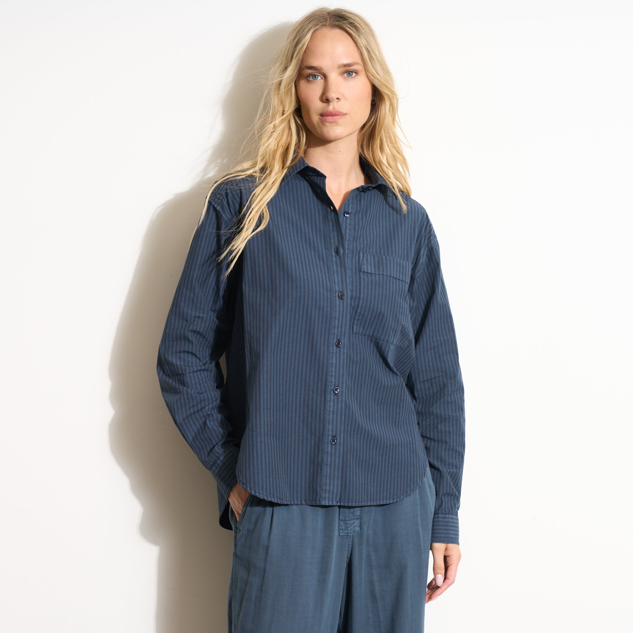 Elliott Oversized Stripe Poplin Shirt