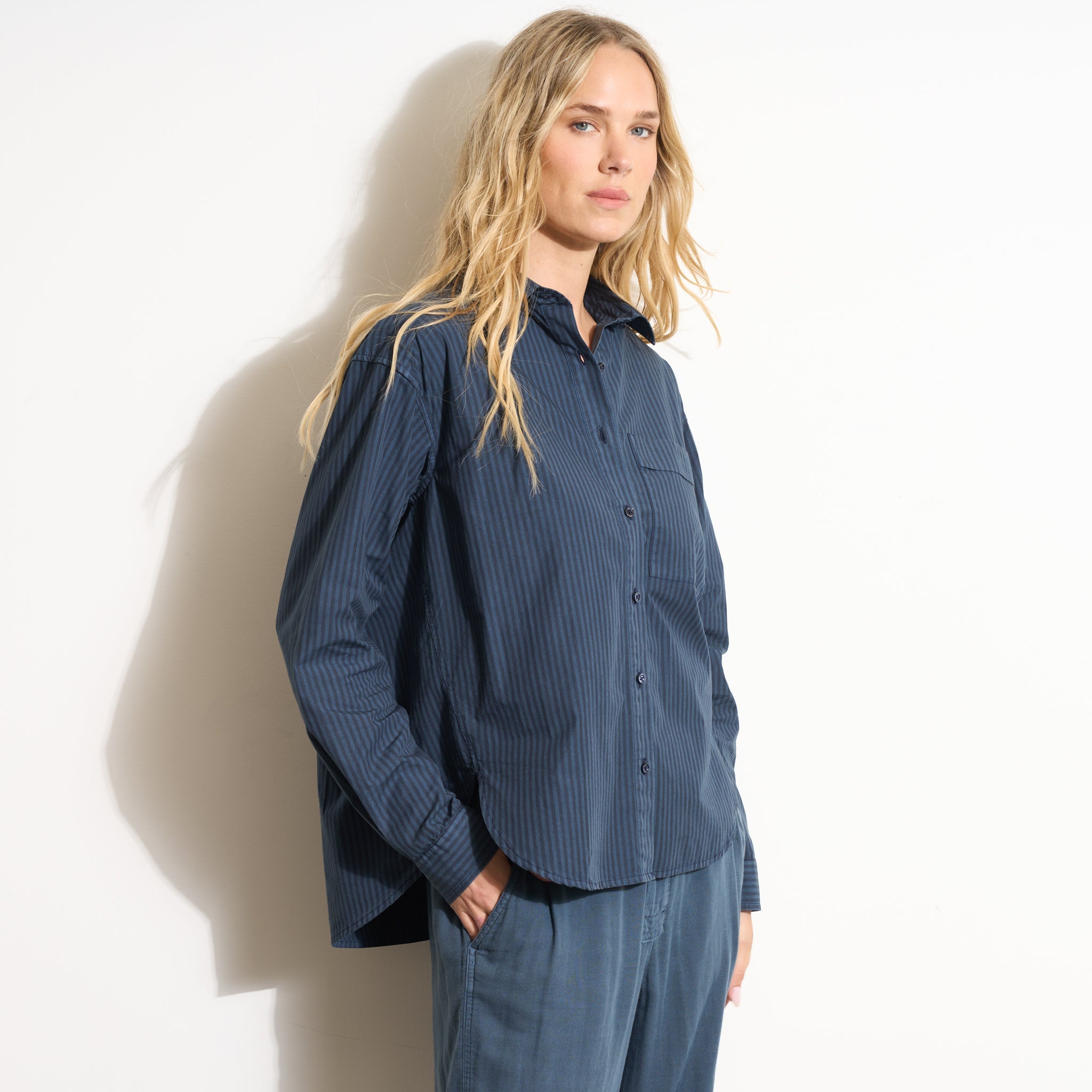 Elliott Oversized Stripe Poplin Shirt