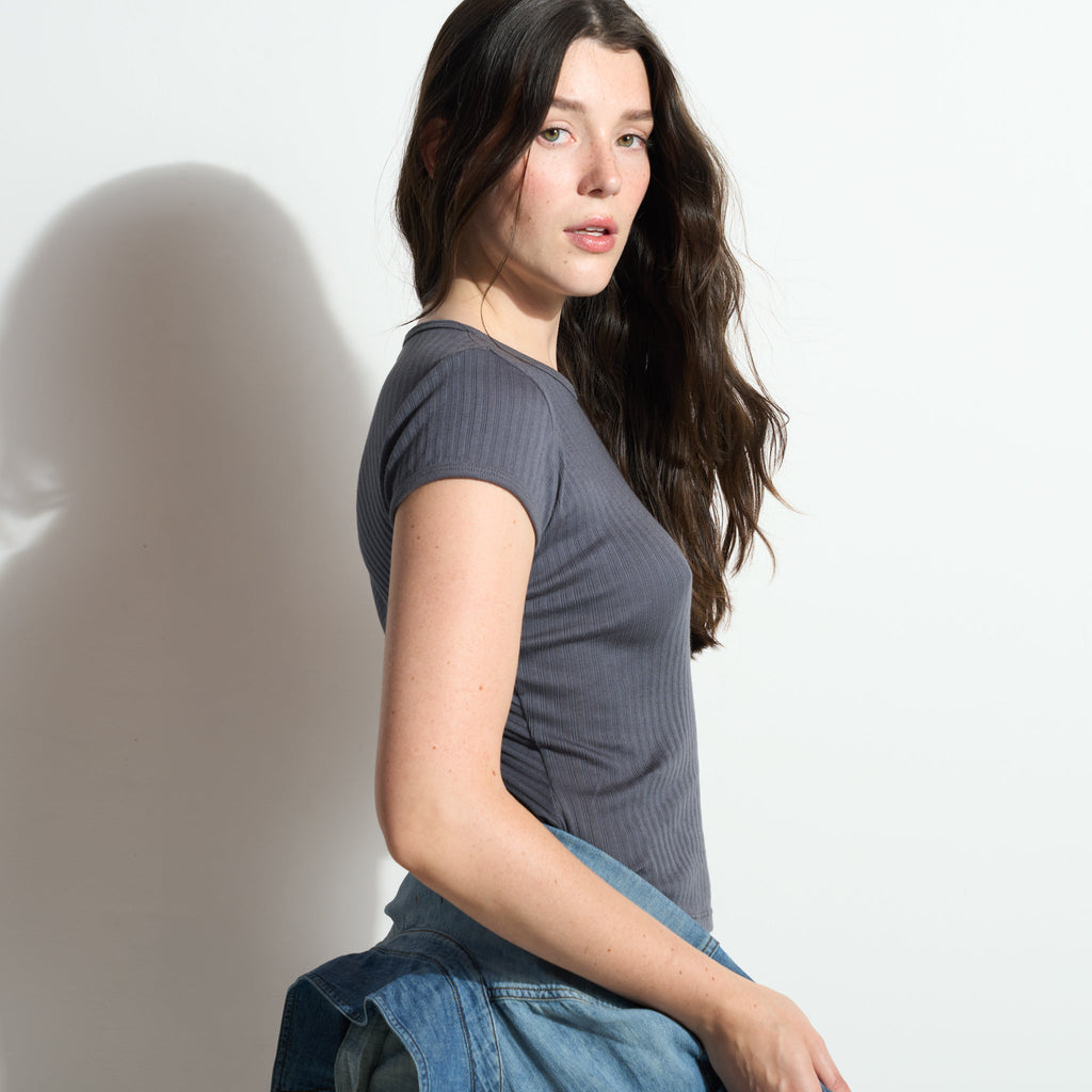 Elodie Slim Rib Tee