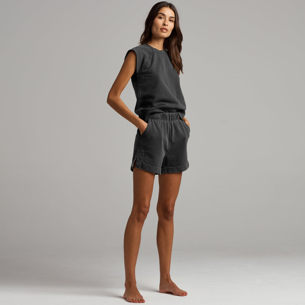 Estelle Cap-Sleeve Raglan Terry Sweatshirt