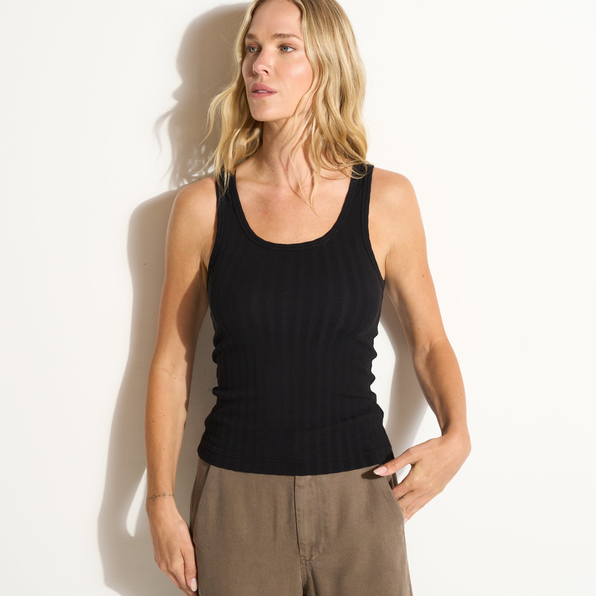 Harlee Organic Scoop Neck Rib Tank
