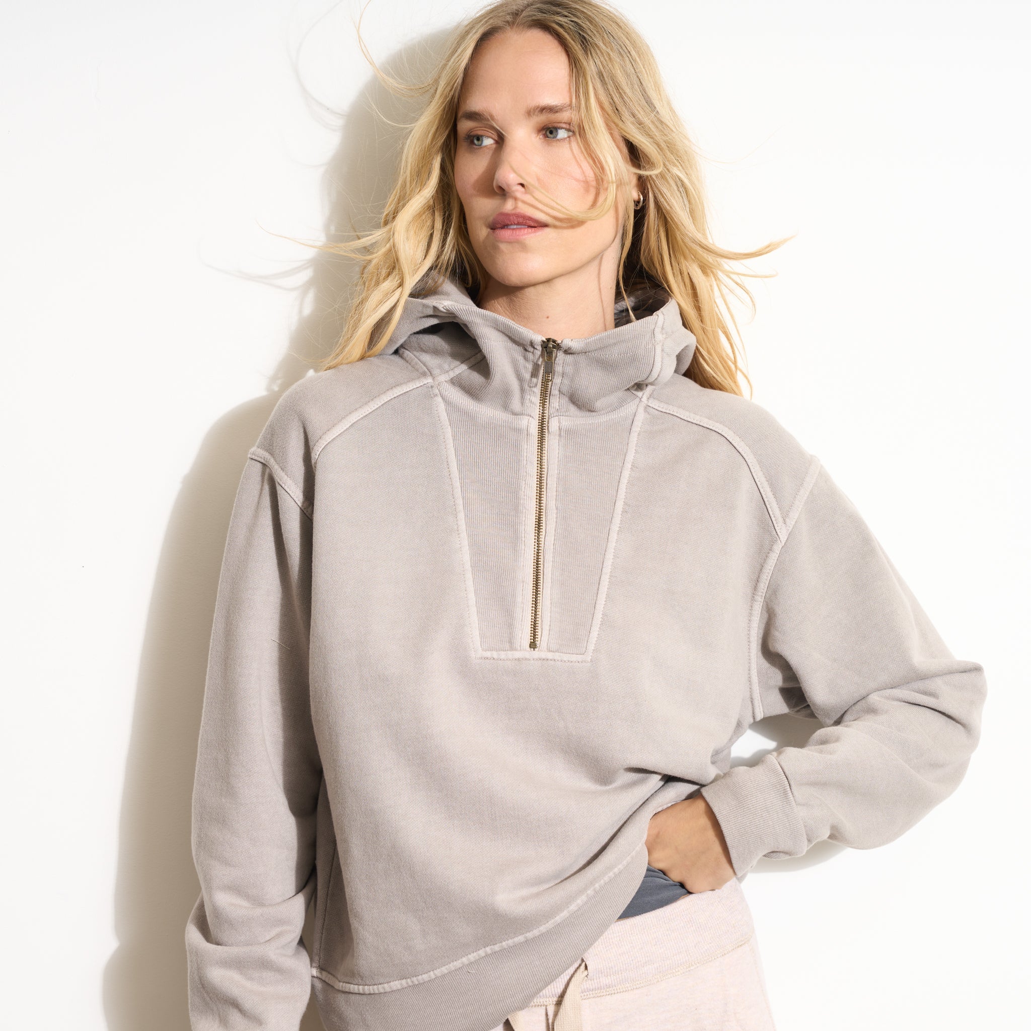Josephine Quarter Zip Pullover Hoodie