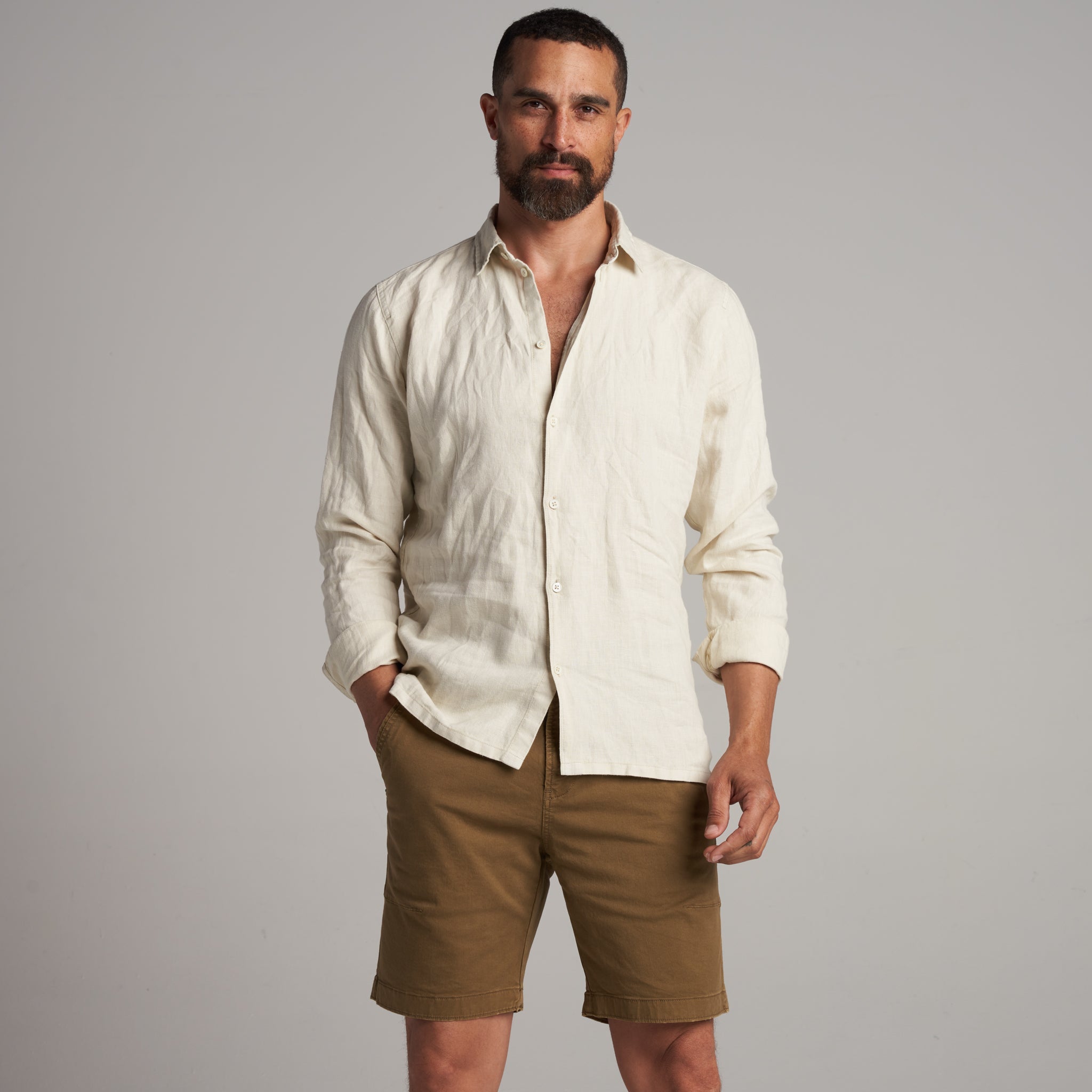 Lyons Long Sleeve Linen Shirt