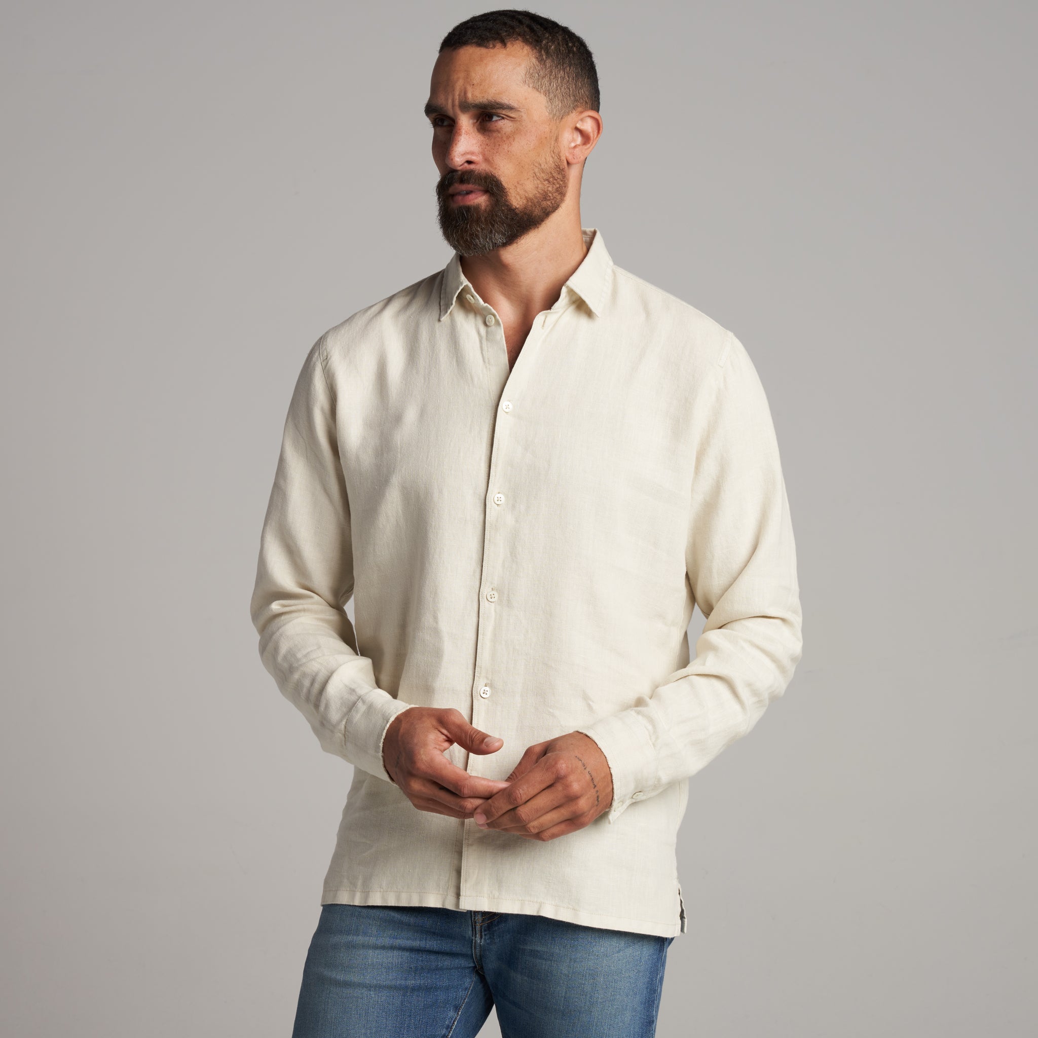 Lyons Long Sleeve Linen Shirt
