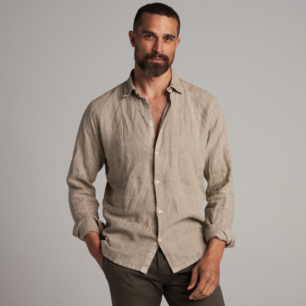 Lyons Long Sleeve Linen Shirt
