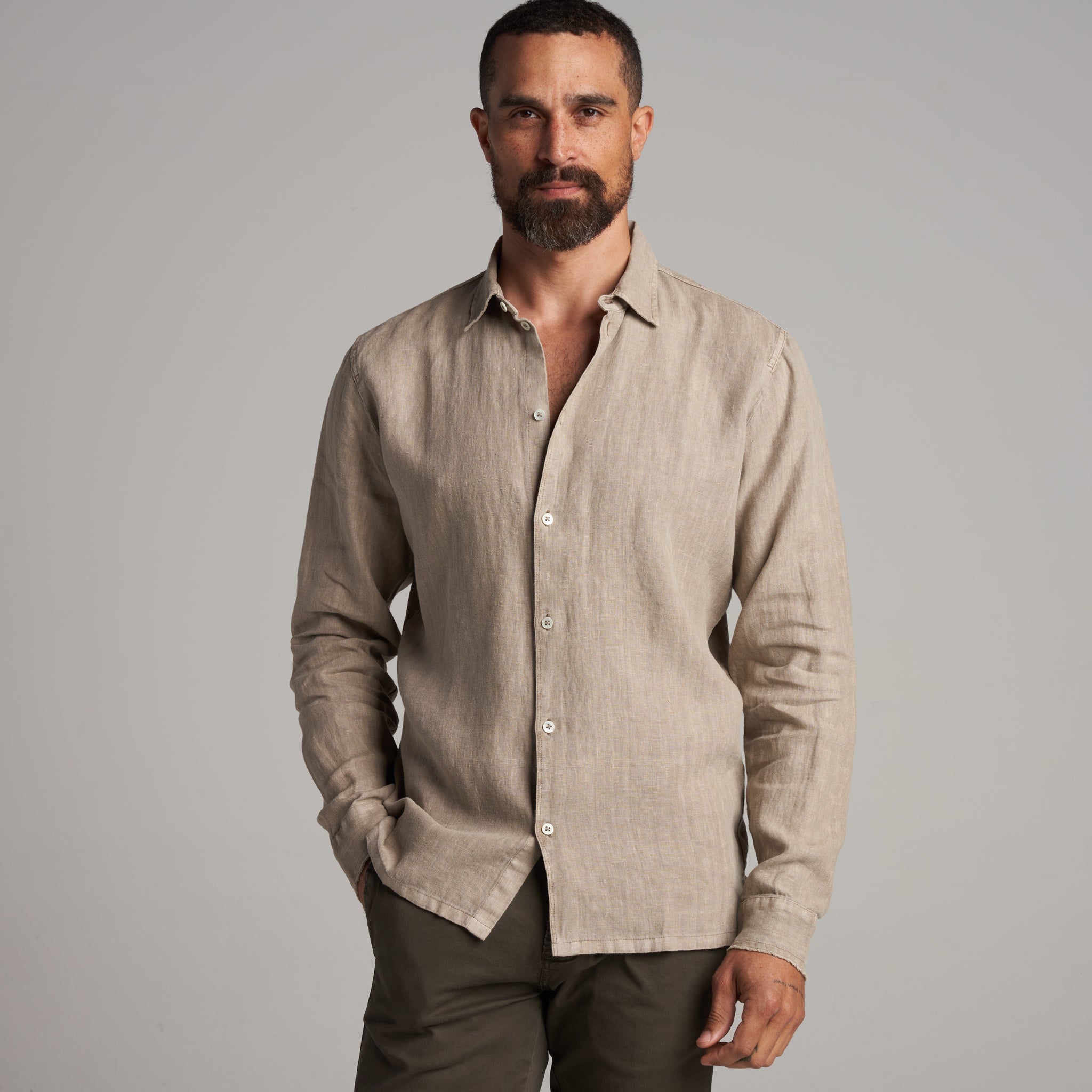 Lyons Long Sleeve Linen Shirt