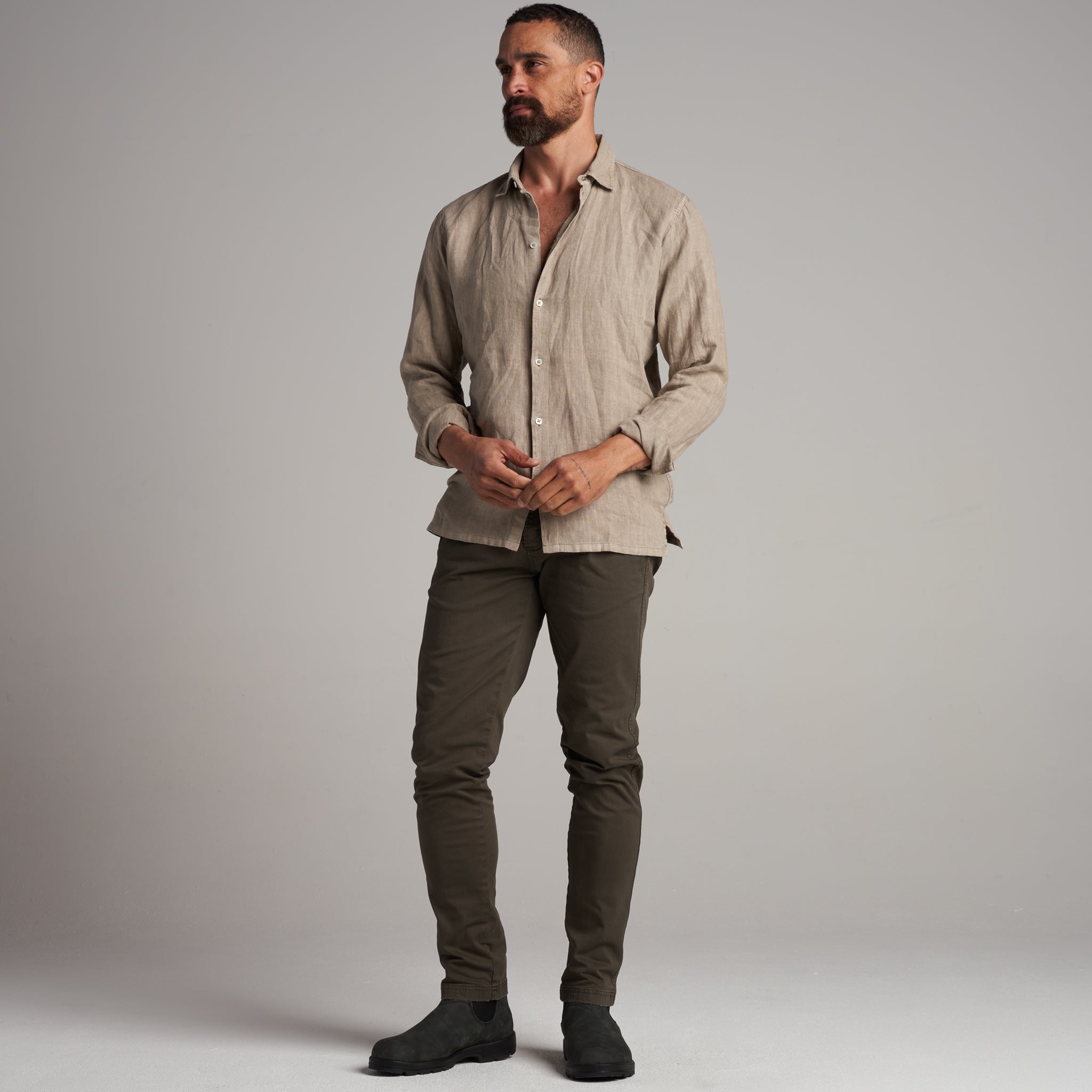 Lyons Long Sleeve Linen Shirt