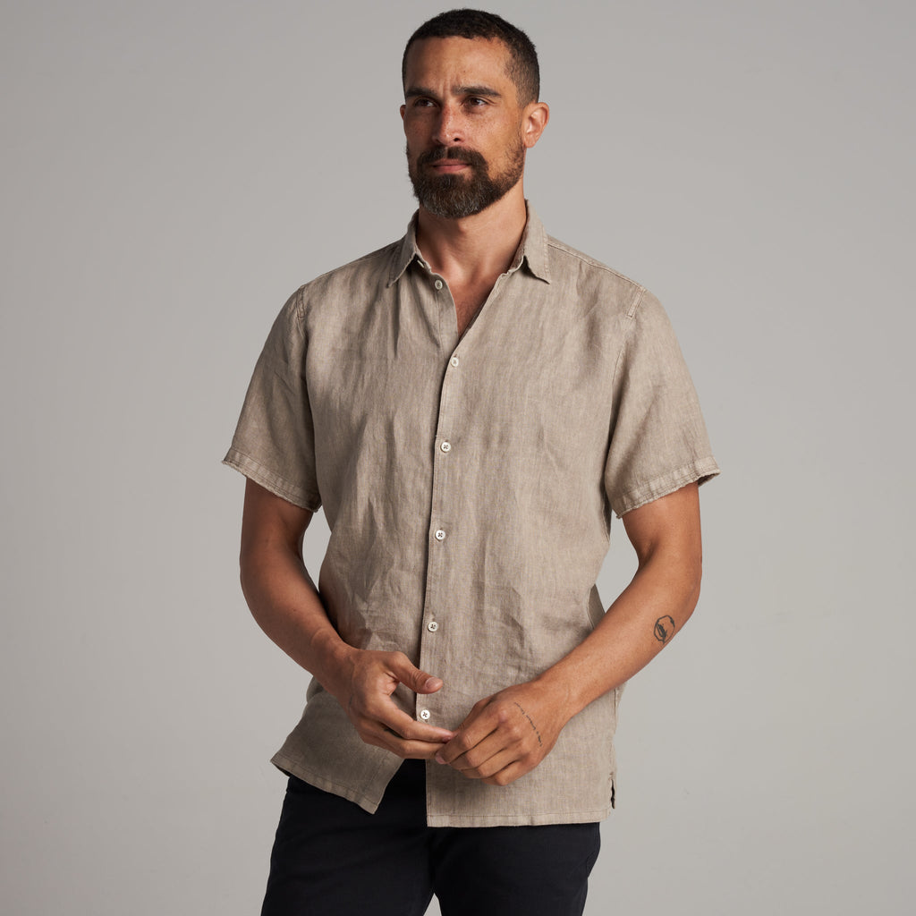 Lyons Short Sleeve Linen Shirt