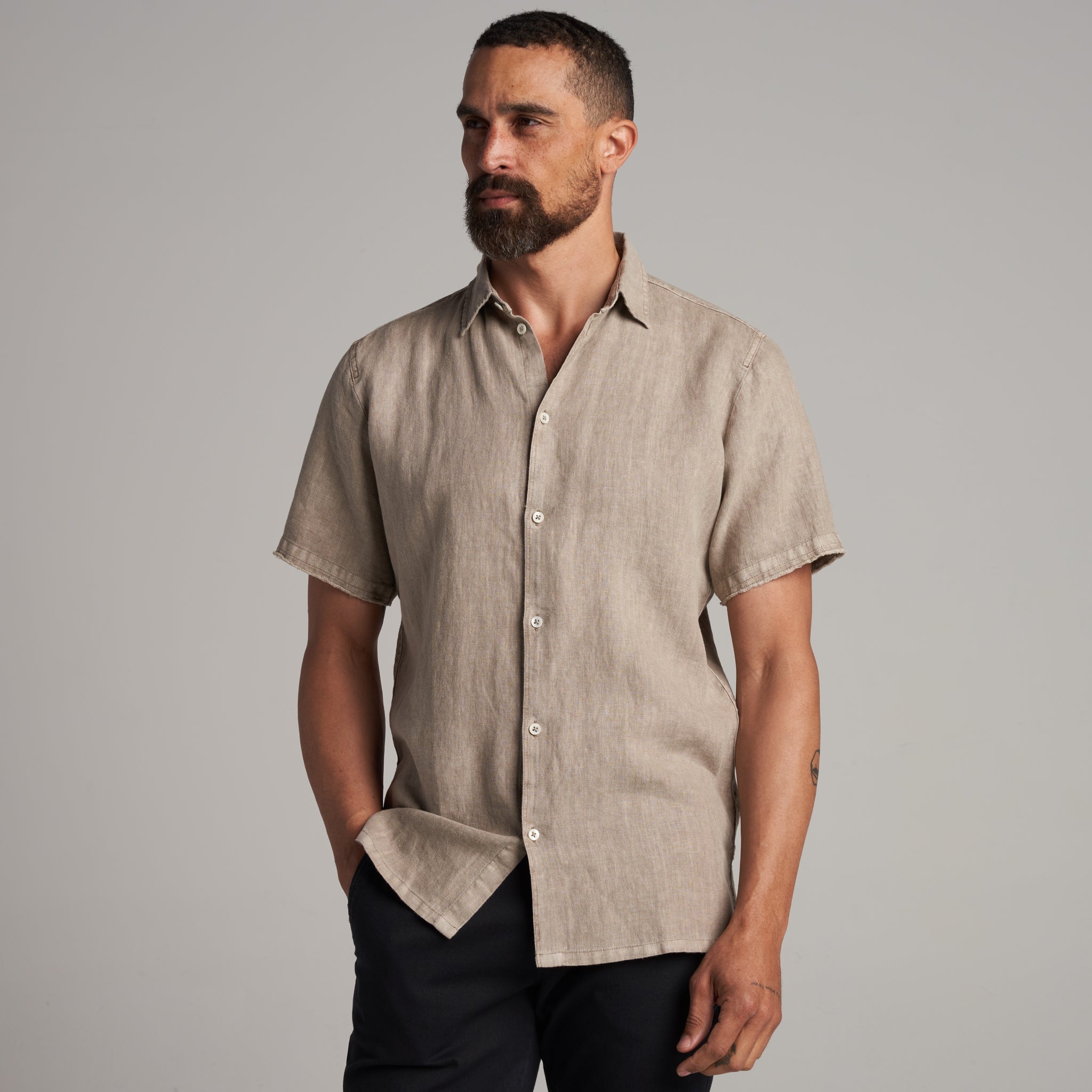 Lyons Short Sleeve Linen Shirt