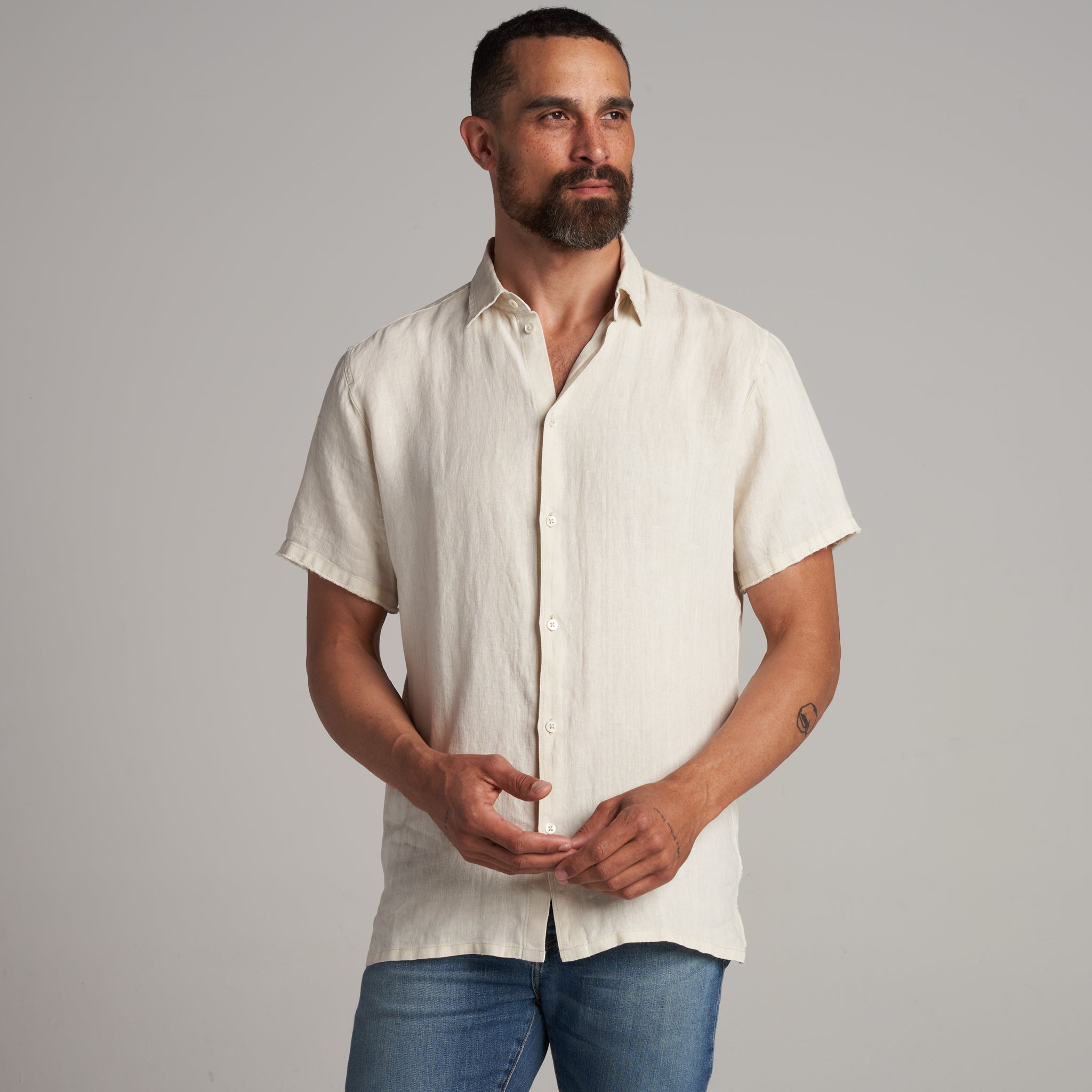 Lyons Short Sleeve Linen Shirt