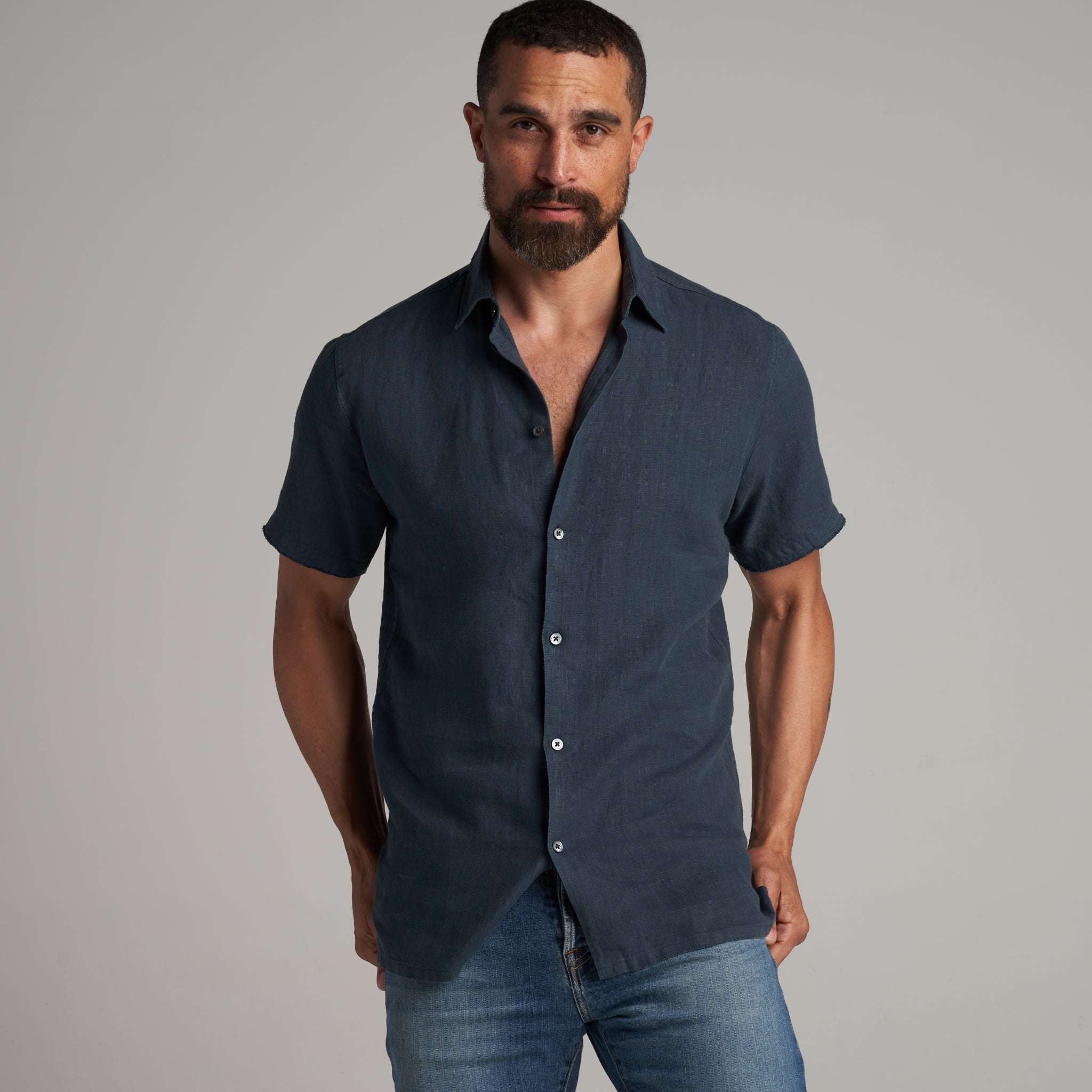 Lyons Short Sleeve Linen Shirt