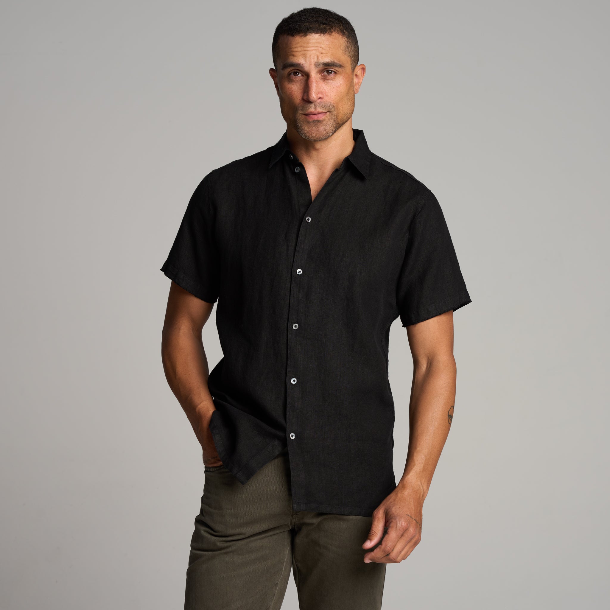 Lyons Short Sleeve Linen Shirt