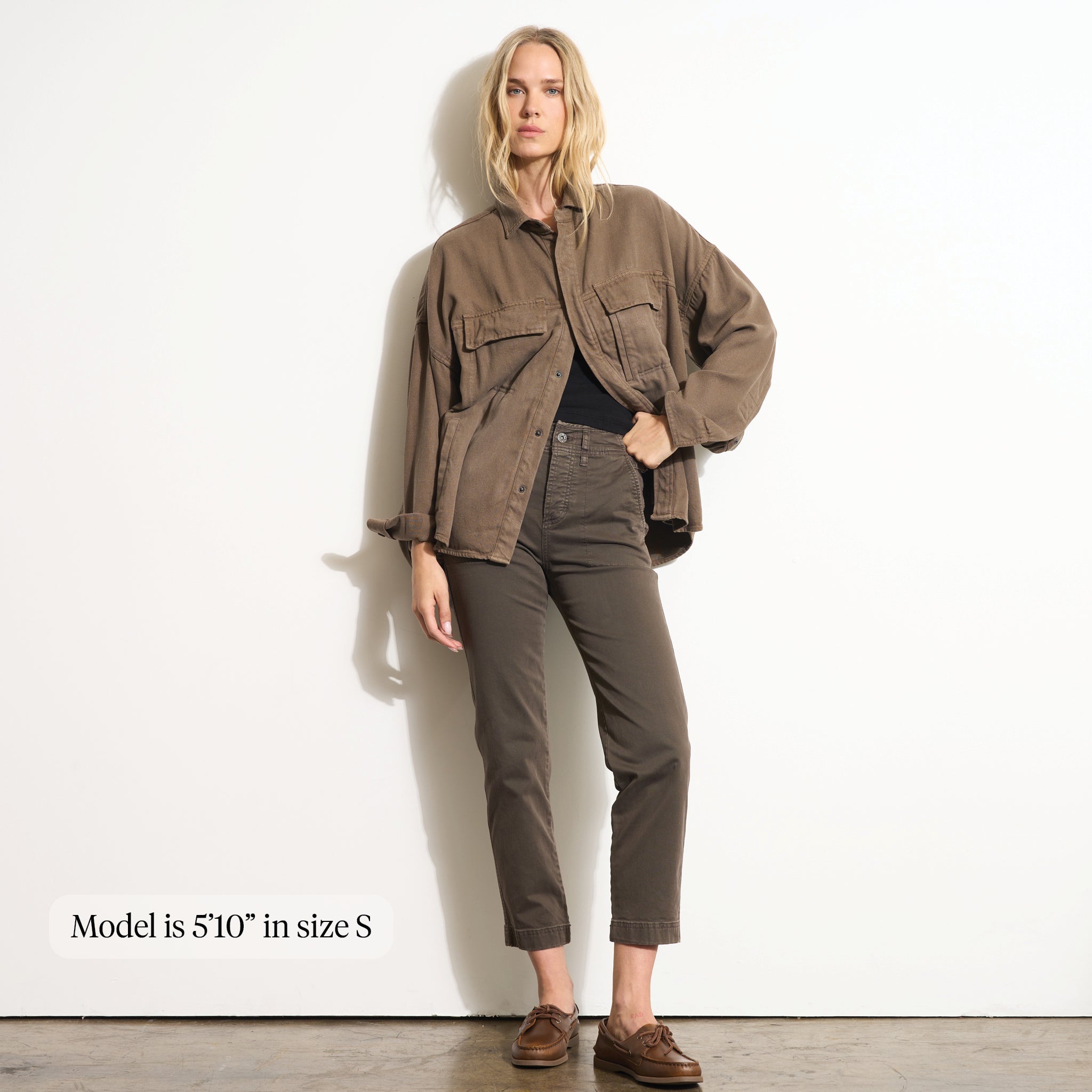 Odette Drape Denim Twill Shirt Jacket